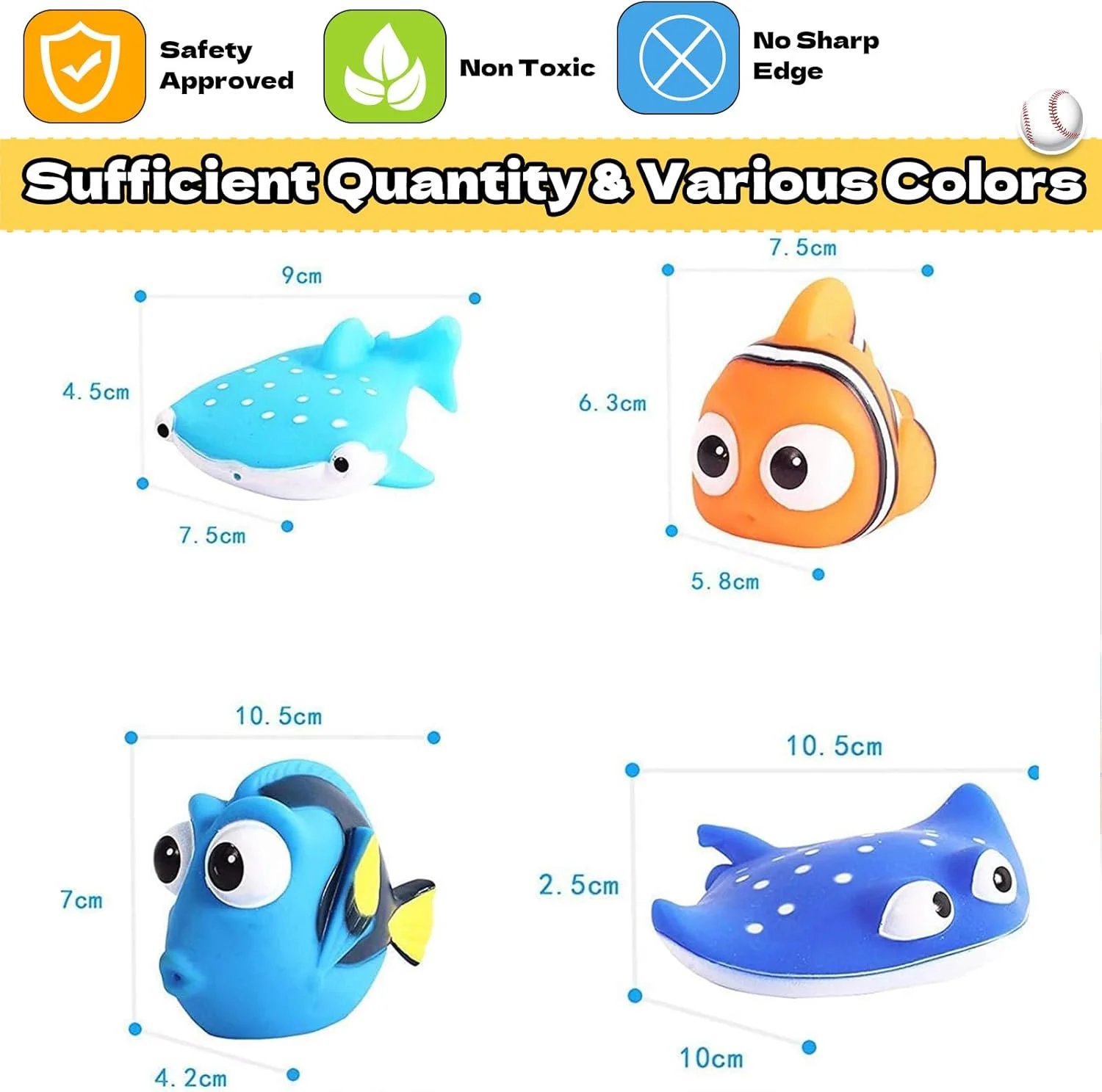 اسباب بازی های حمام کودک Anzmtosn برای پسران و دختران، اسباب بازی های ماهی بامزه برای زمان حمام نوزاد، اسباب بازی های آب پاش و اسپری برای بازی کودکان در وان حمام