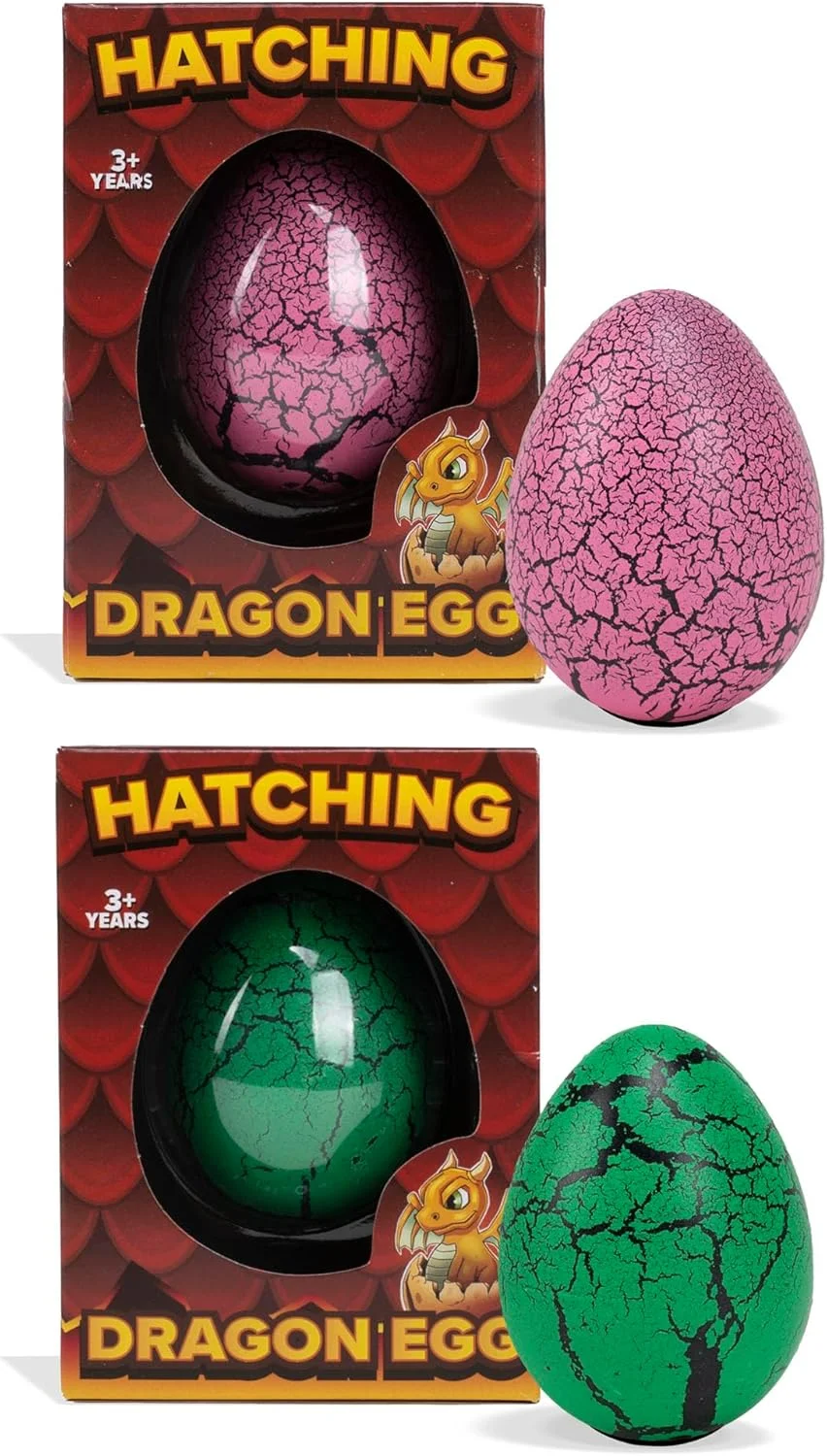 تخم اژدهای شانسی در حال رشد، اسباب بازی جدید کودکان - بسته 2 عددی، صورتی و سبز تخم اژدهای شانسی در حال رشد، اسباب بازی جدید کودکان - بسته 2 عددی، صورتی و سبز