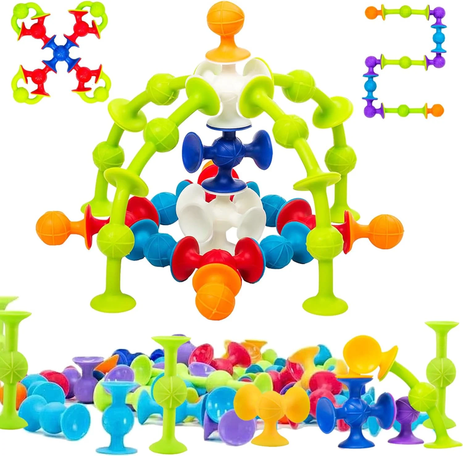 اسباب بازی های چسبونکی با مکش برای کودکان 3 سال به بالا، اسباب بازی های حسی برای کودکان طیف اوتیسم، اسباب بازی های مسافرتی، اسباب بازی های پنجره ای، اسباب بازی های آموزشی STEM، اسباب بازی های حمام با محفظه نگهداری (کوچک-48 عددی) اسباب بازی های چسبونکی با مکش برای کودکان 3 سال به بالا، اسباب بازی های حسی برای کودکان طیف اوتیسم، اسباب بازی های مسافرتی، اسباب بازی های پنجره ای، اسباب بازی های آموزشی STEM، اسباب بازی های حمام با محفظه نگهداری (کوچک-48 عددی)