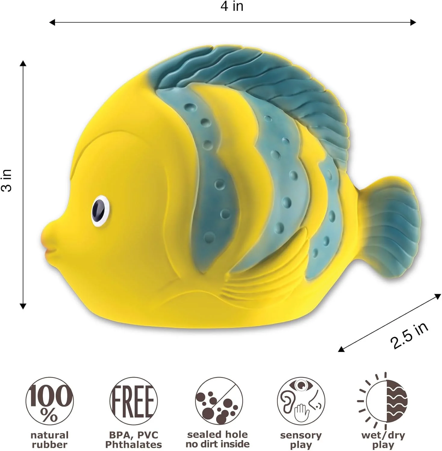 CaaOcho - اسباب بازی آبی برای کودکان - "La der Falterfisch" - اسباب بازی حمام ارگانیک برای نوزاد از 0 ماهگی - اسباب بازی برای وان حمام ساخته شده از لاستیک طبیعی - بدون مواد افزودنی شیمیایی CaaOcho - اسباب بازی آبی برای کودکان - "La der Falterfisch" - اسباب بازی حمام ارگانیک برای نوزاد از 0 ماهگی - اسباب بازی برای وان حمام ساخته شده از لاستیک طبیعی - بدون مواد افزودنی شیمیایی