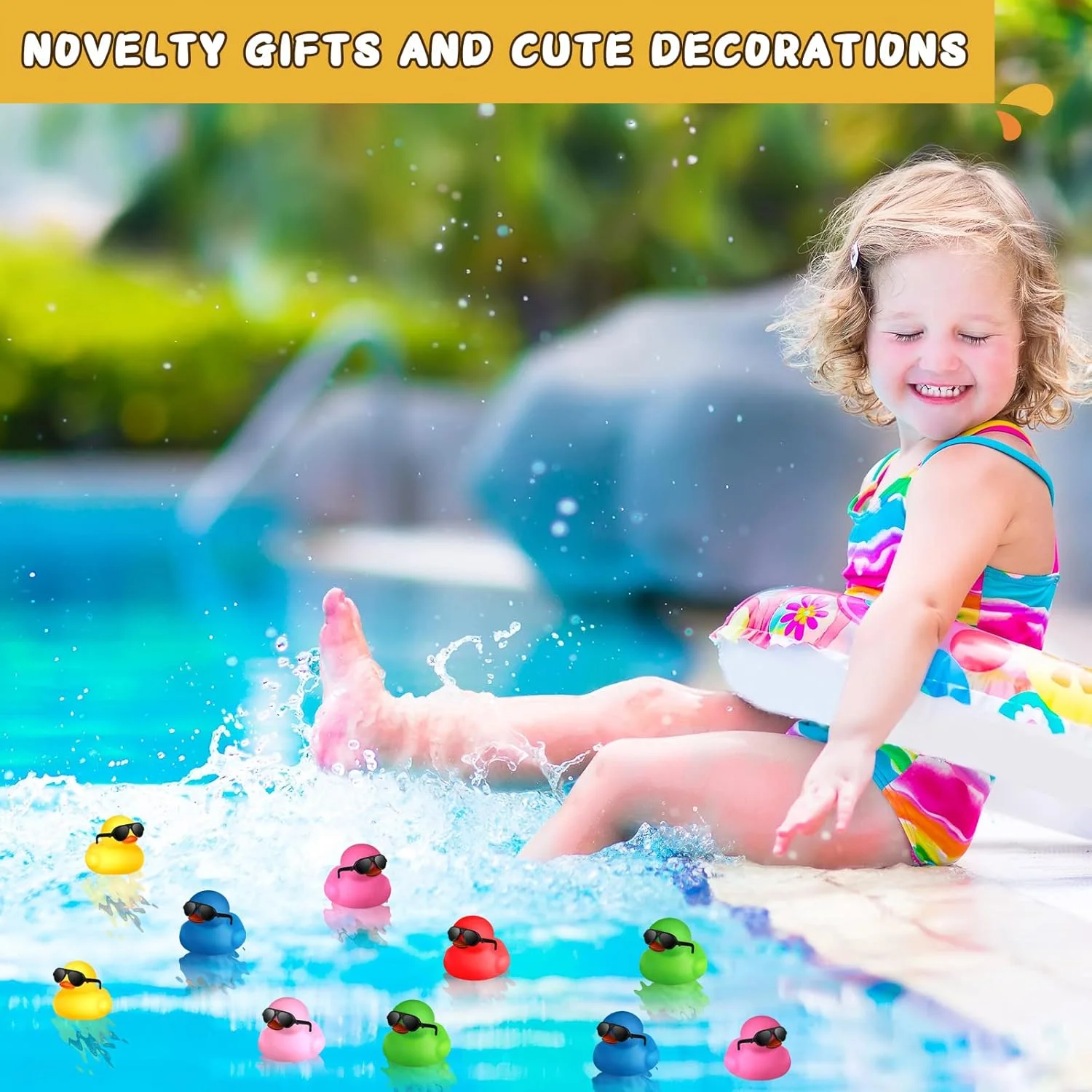 اردک های مینیاتوری لاستیکی چیواو 200 عددی با عینک آفتابی، اردک های لاستیکی فله ای مینی اسباب بازی های حمام اردک کوچک شناور جیغ دار مهمانی تولد نوزاد (رنگی) اردک های مینیاتوری لاستیکی چیواو 200 عددی با عینک آفتابی، اردک های لاستیکی فله ای مینی اسباب بازی های حمام اردک کوچک شناور جیغ دار مهمانی تولد نوزاد (رنگی)