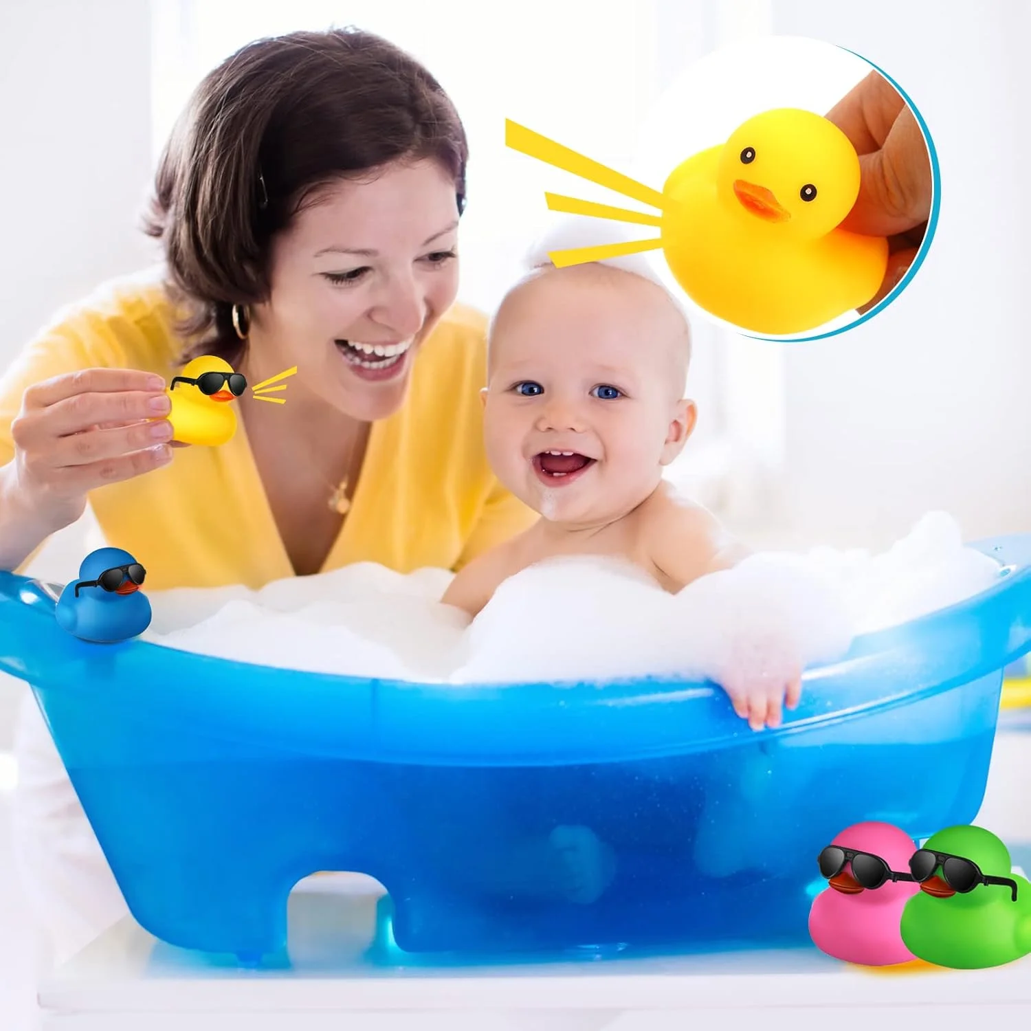 ۱۲ عدد اردک لاستیکی چیواو با ۱۲ عدد عینک آفتابی/ کلاه/ سربند، اسباب بازی های کوچک مینیاتوری اردک لاستیکی برای حمام و جشن تولد (اردک با عینک آفتابی، چند رنگ) ۱۲ عدد اردک لاستیکی چیواو با ۱۲ عدد عینک آفتابی/ کلاه/ سربند، اسباب بازی های کوچک مینیاتوری اردک لاستیکی برای حمام و جشن تولد (اردک با عینک آفتابی، چند رنگ)