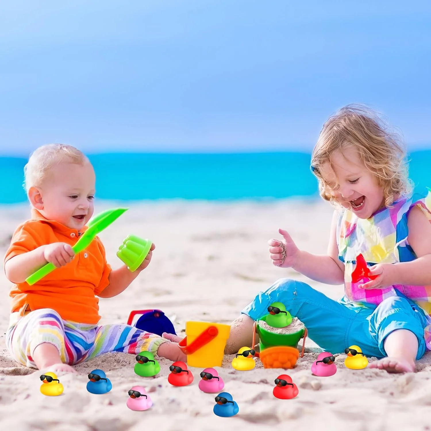 اردک های مینیاتوری لاستیکی چیواو 200 عددی با عینک آفتابی، اردک های لاستیکی فله ای مینی اسباب بازی های حمام اردک کوچک شناور جیغ دار مهمانی تولد نوزاد (رنگی) اردک های مینیاتوری لاستیکی چیواو 200 عددی با عینک آفتابی، اردک های لاستیکی فله ای مینی اسباب بازی های حمام اردک کوچک شناور جیغ دار مهمانی تولد نوزاد (رنگی)