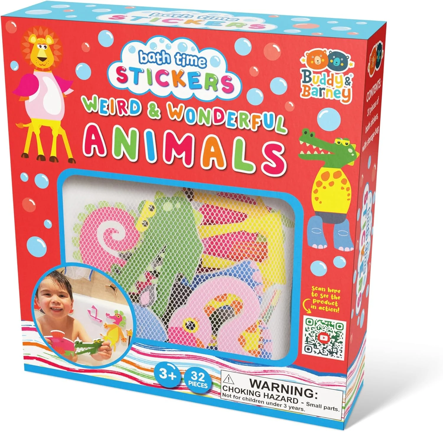 برچسب های اسباب بازی حمام بادی اند بارنی برای کودکان (حیوانات عجیب و شگفت انگیز) برچسب های اسباب بازی حمام بادی اند بارنی برای کودکان (حیوانات عجیب و شگفت انگیز)