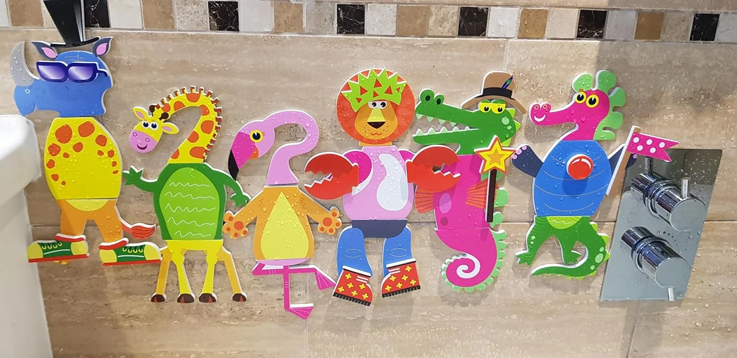 برچسب های اسباب بازی حمام بادی اند بارنی برای کودکان (حیوانات عجیب و شگفت انگیز) برچسب های اسباب بازی حمام بادی اند بارنی برای کودکان (حیوانات عجیب و شگفت انگیز)