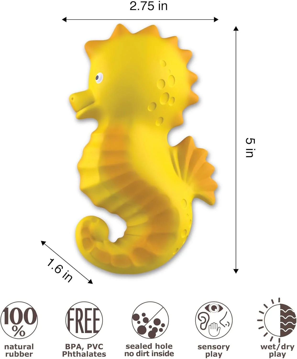 CaaOcho - اسباب بازی آبی برای کودکان - "نالو اسب دریایی" - اسباب بازی حمام ارگانیک برای نوزاد از 0 ماهگی - اسباب بازی برای وان حمام ساخته شده از لاستیک طبیعی - بدون مواد افزودنی شیمیایی CaaOcho - اسباب بازی آبی برای کودکان - "نالو اسب دریایی" - اسباب بازی حمام ارگانیک برای نوزاد از 0 ماهگی - اسباب بازی برای وان حمام ساخته شده از لاستیک طبیعی - بدون مواد افزودنی شیمیایی