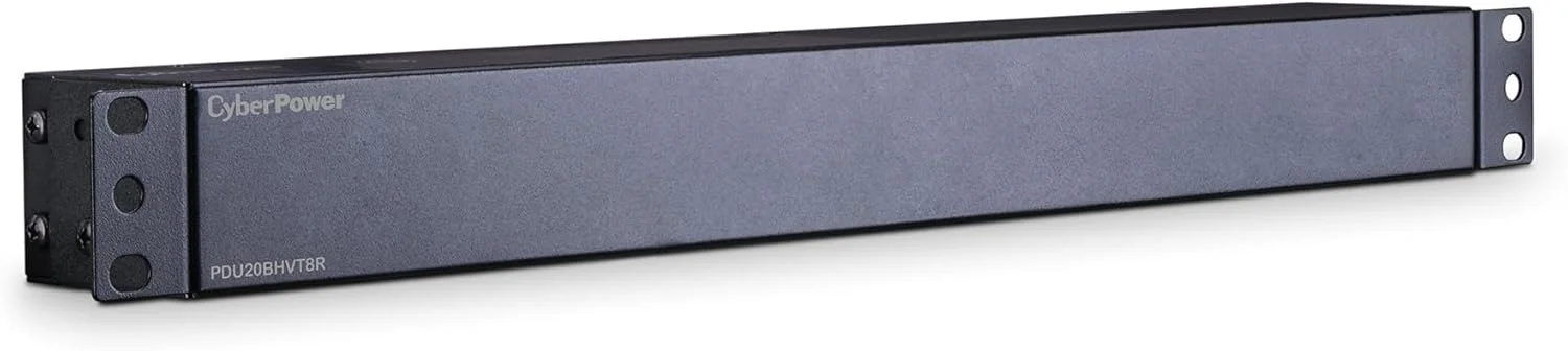 سایبرپاور PDU20BHVT8R PDU پایه، 200-230 ولت/20 آمپر، 8 خروجی، نصب در رک 1U