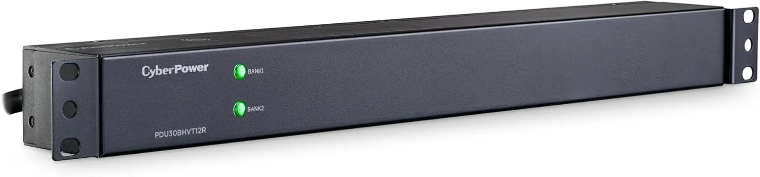 واحد توزیع برق پایه سایبرپاور PDU30BHVT12R، 200-230 ولت/30 آمپر، 12 خروجی، نصب در رک 1U