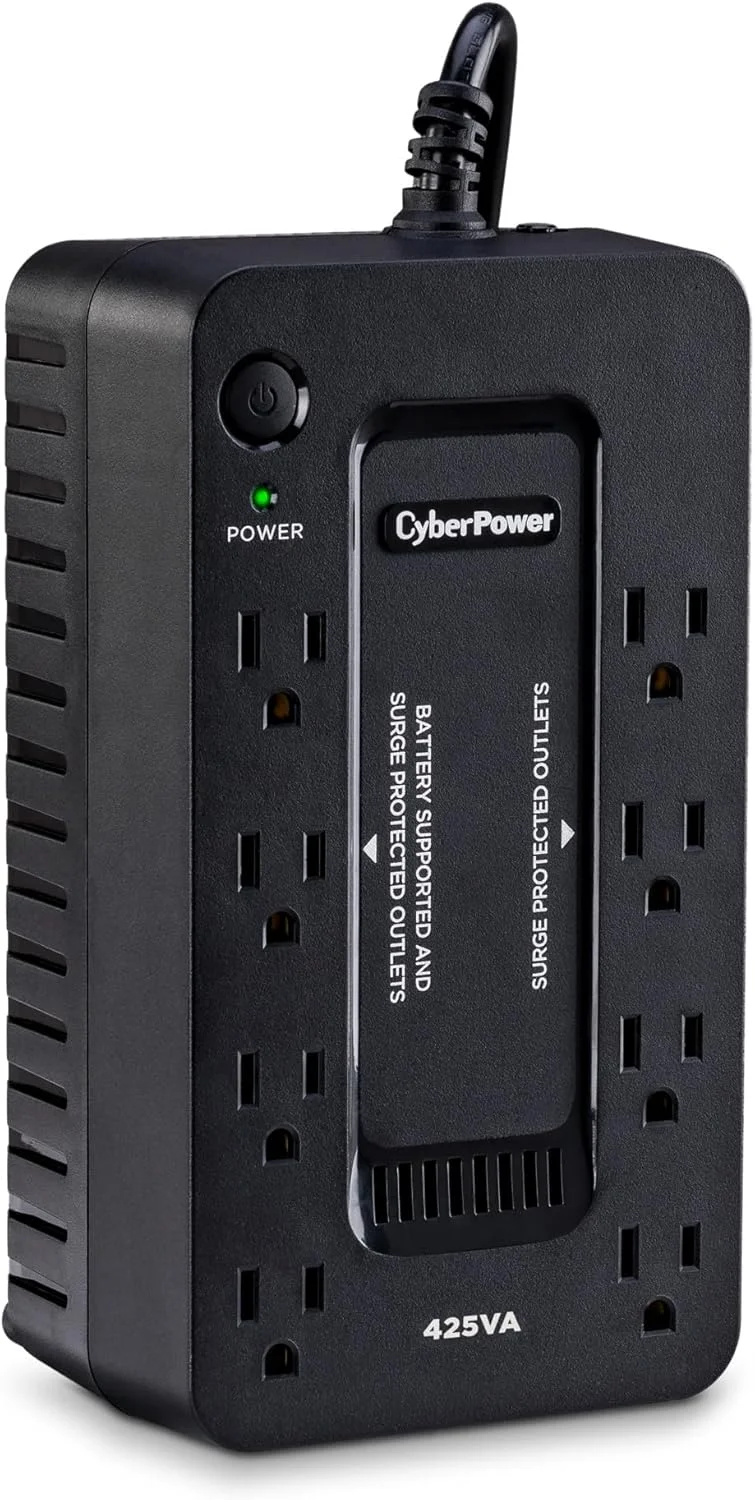 سیستم منبع تغذیه بدون وقفه CyberPower ST425، 425VA/260W، 8 خروجی، جمع و جور