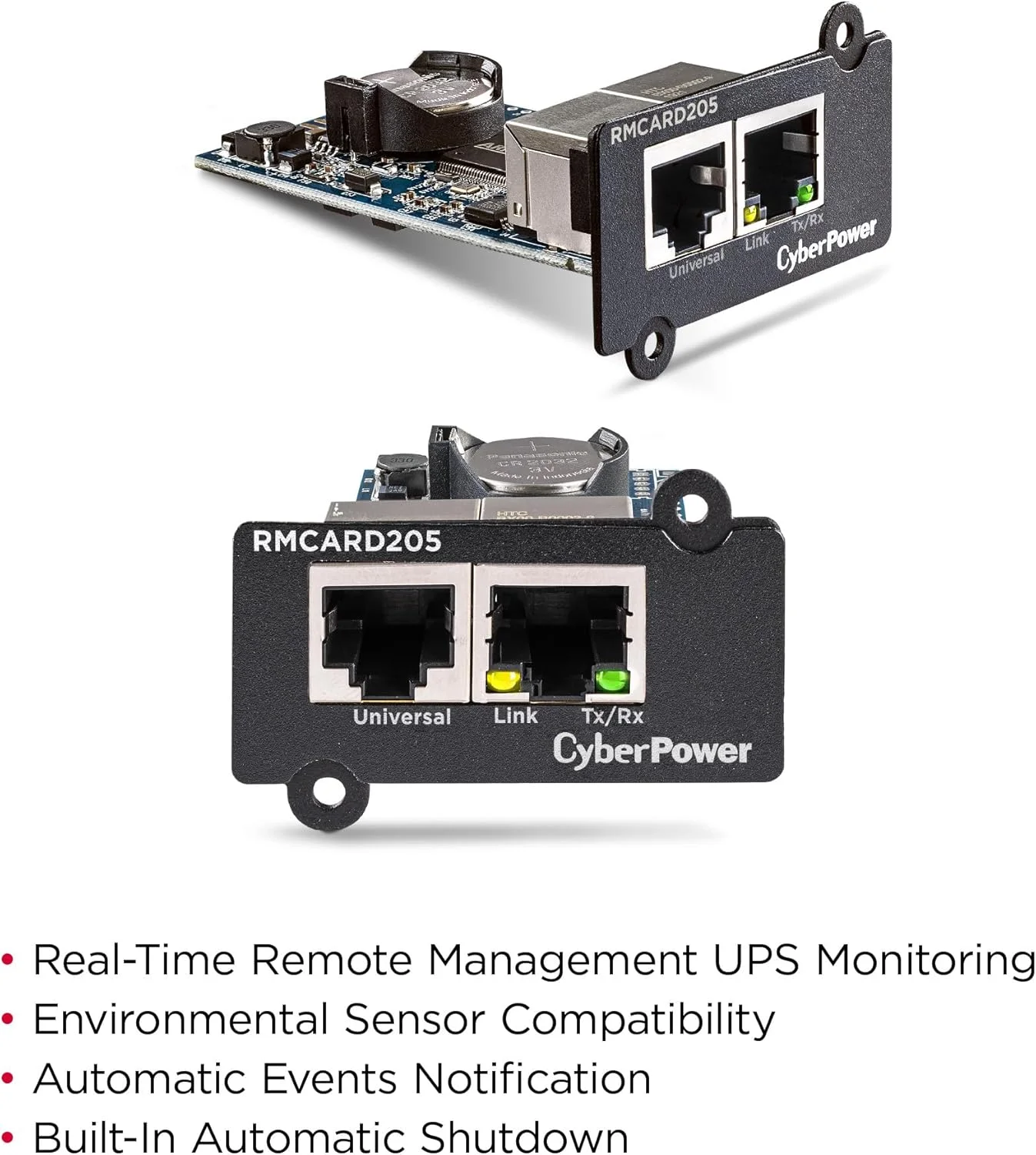 کارت مدیریت از راه دور CyberPower RMCARD205TAA برای UPS و ATS PDU، سازگار با TAA کارت مدیریت از راه دور CyberPower RMCARD205TAA برای UPS و ATS PDU، سازگار با TAA