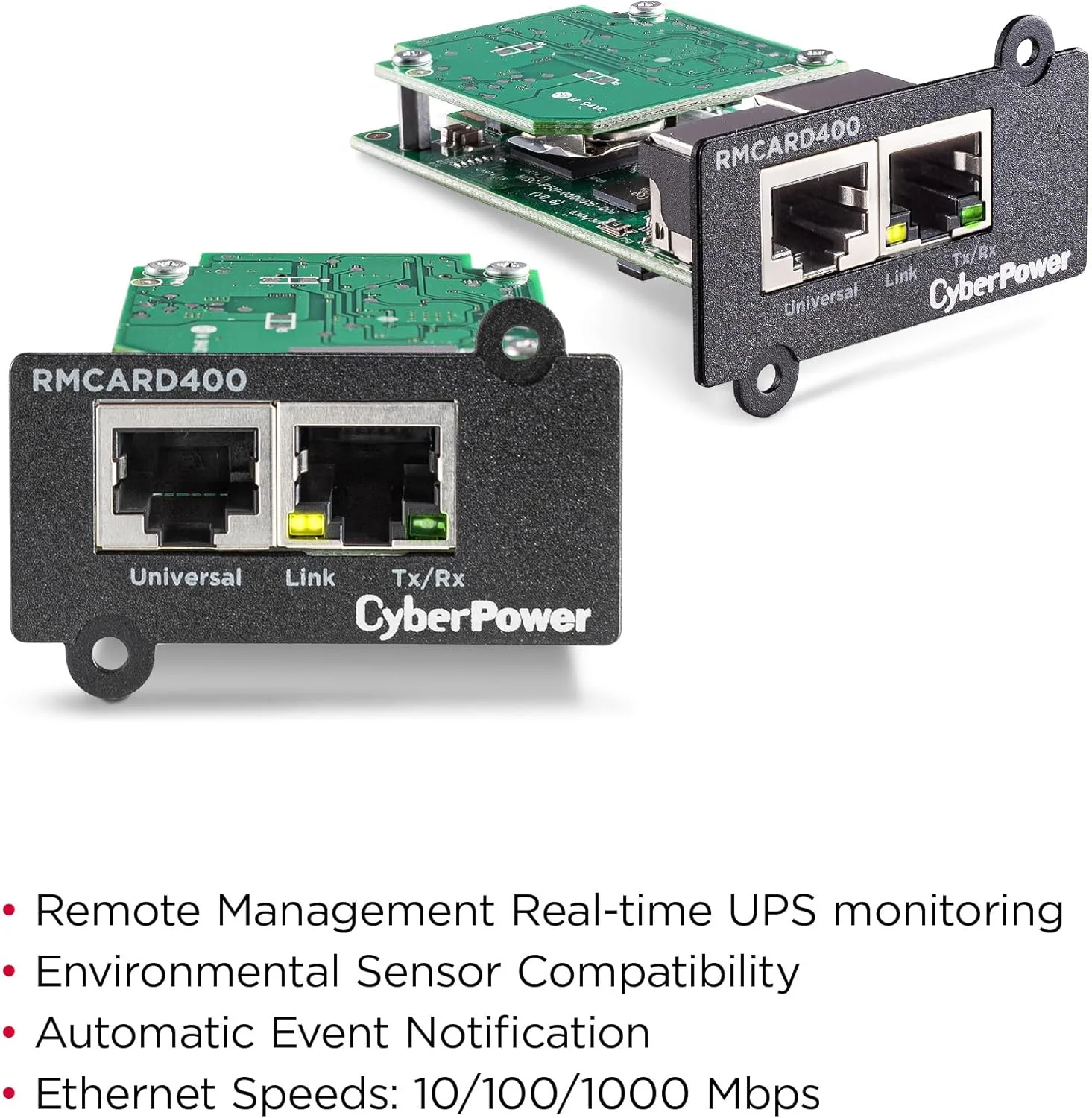 راهکار شبکه 100 مگابیتی Cyberpower RMCARD400 - SNMP/HTTP برای تمام سری های PR، OR و OLS/OLS