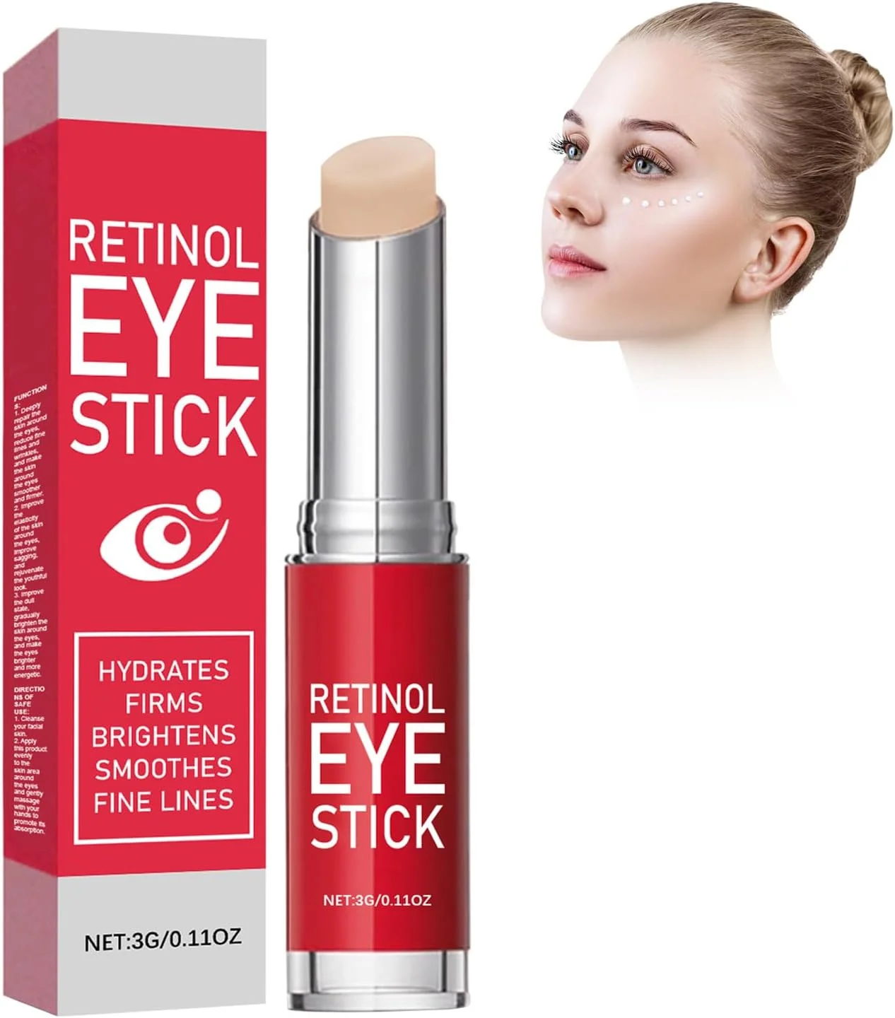 استیک کرم دور چشم رتینول، استیک دور چشم ضد پیری رتینول، احیا کننده ناحیه دور چشم، کاهش خطوط ریز و چین و چروک، رفع تیرگی دور چشم، آبرسان و مرطوب کننده، کاهش پف، سفت کننده و محکم کننده استیک کرم دور چشم رتینول، استیک دور چشم ضد پیری رتینول، احیا کننده ناحیه دور چشم، کاهش خطوط ریز و چین و چروک، رفع تیرگی دور چشم، آبرسان و مرطوب کننده، کاهش پف، سفت کننده و محکم کننده