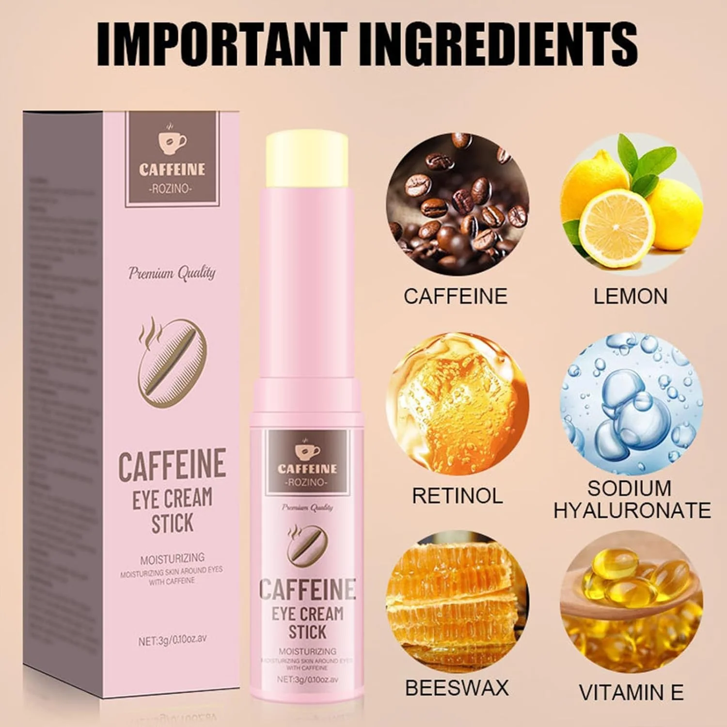 کرم دور چشم کافئین برای سیاهی و پف زیر چشم، با نتایج قابل مشاهده در 3 تا 4 هفته. درمان ضد پیری دور چشم، صاف کننده خطوط ریز، آبرسان و سفت کننده ناحیه دور چشم، مناسب برای انواع پوست کرم دور چشم کافئین برای سیاهی و پف زیر چشم، با نتایج قابل مشاهده در 3 تا 4 هفته. درمان ضد پیری دور چشم، صاف کننده خطوط ریز، آبرسان و سفت کننده ناحیه دور چشم، مناسب برای انواع پوست