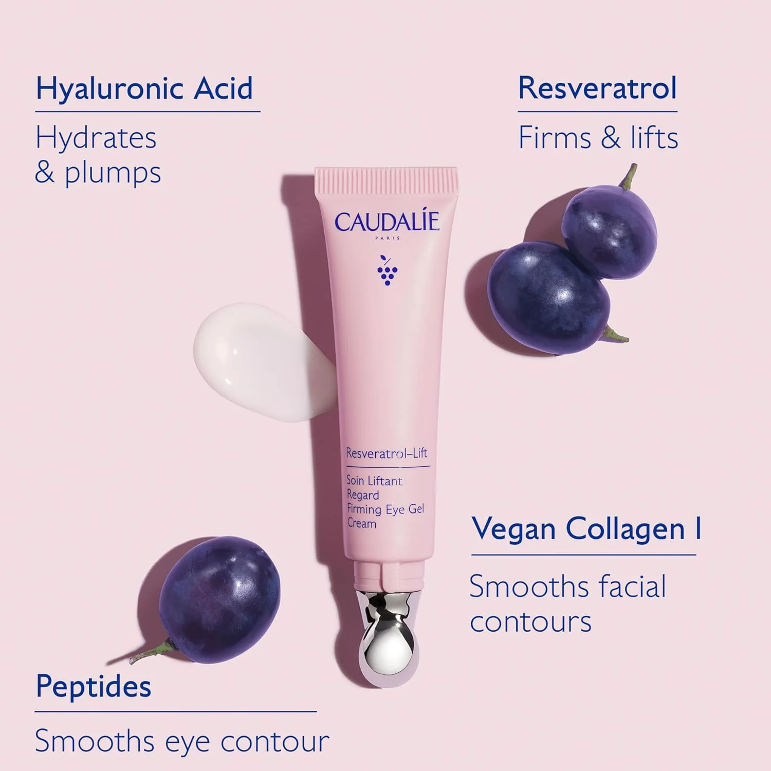 کرم ژل دور چشم سفت کننده و ضد پف Caudalie Resveratrol-Lift حاوی پپتیدها، اسید هیالورونیک و کلاژن وگان I - 15 میلی لیتر کرم ژل دور چشم سفت کننده و ضد پف Caudalie Resveratrol-Lift حاوی پپتیدها، اسید هیالورونیک و کلاژن وگان I - 15 میلی لیتر