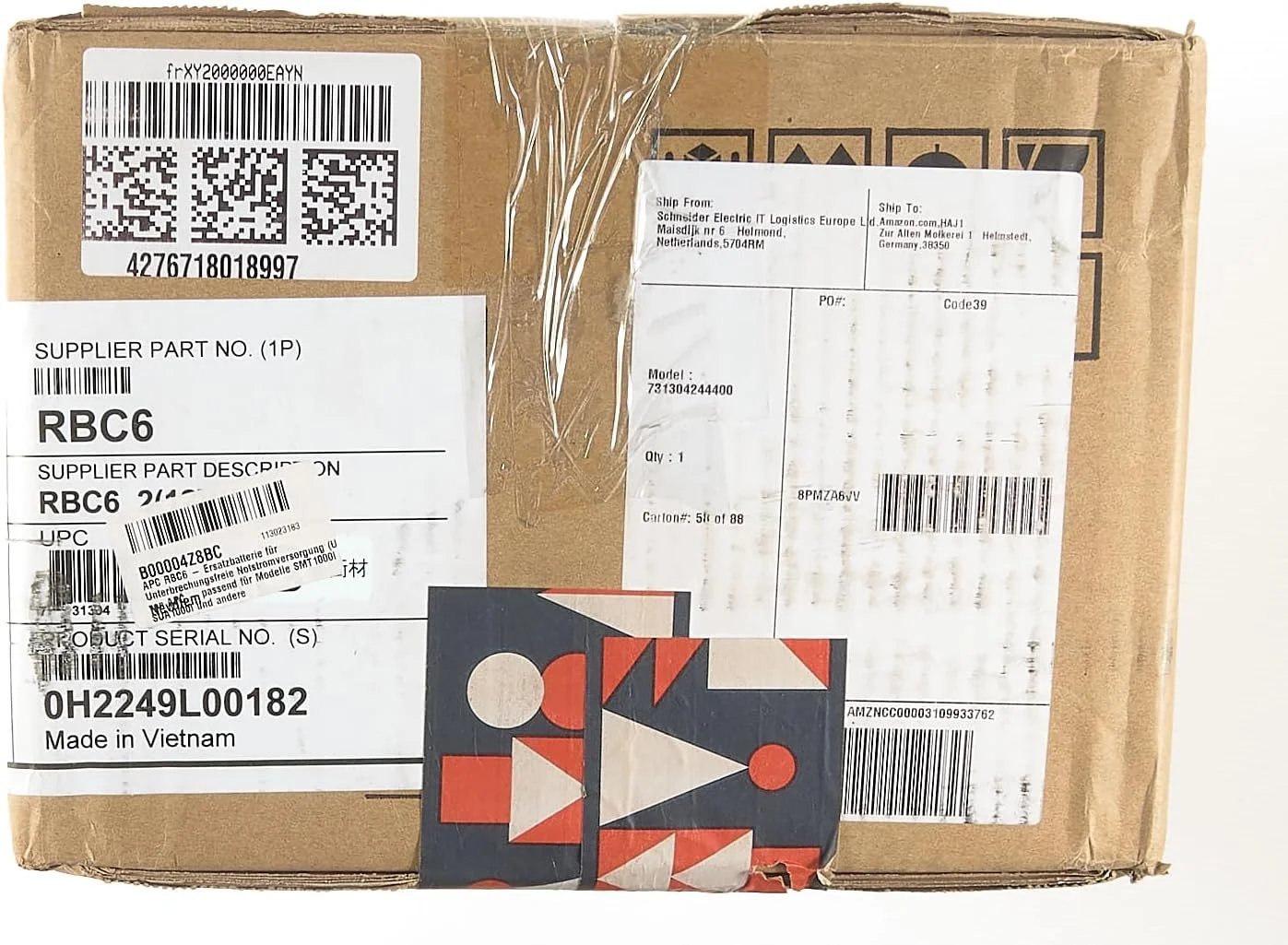 باتری جایگزین UPS مدل RBC6 برای APC Smart-UPS SMT1000, SMC1500, SMT1000C, SMT1000US, SU1000, SU1000BX120, SUA1000US, SUA1000، مشکی باتری جایگزین UPS مدل RBC6 برای APC Smart-UPS SMT1000, SMC1500, SMT1000C, SMT1000US, SU1000, SU1000BX120, SUA1000US, SUA1000، مشکی