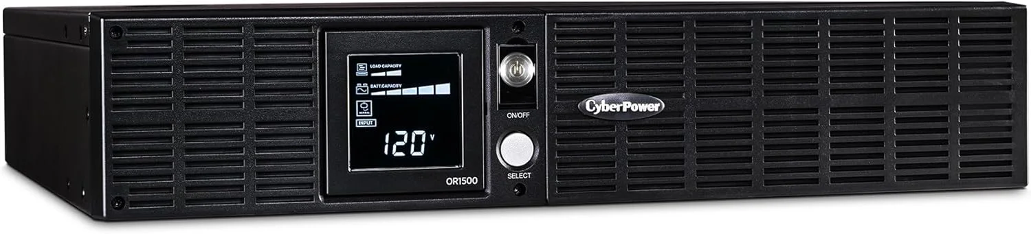 سیستم یو پی اس هوشمند ال سی دی CyberPower OR1500LCDRT2U، 1500VA/900W، 8 خروجی، AVR، رک/تاور 2U