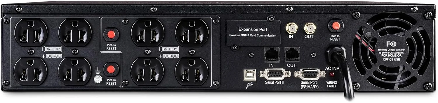 سیستم یو پی اس هوشمند ال سی دی CyberPower OR1500LCDRT2U، 1500VA/900W، 8 خروجی، AVR، رک/تاور 2U