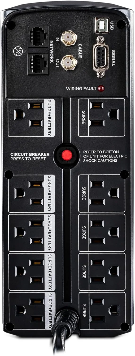 سیستم یو پی اس CyberPower CP1200AVR AVR، 1200VA/720W، 10 خروجی، مینی تاور سیستم یو پی اس CyberPower CP1200AVR AVR، 1200VA/720W، 10 خروجی، مینی تاور