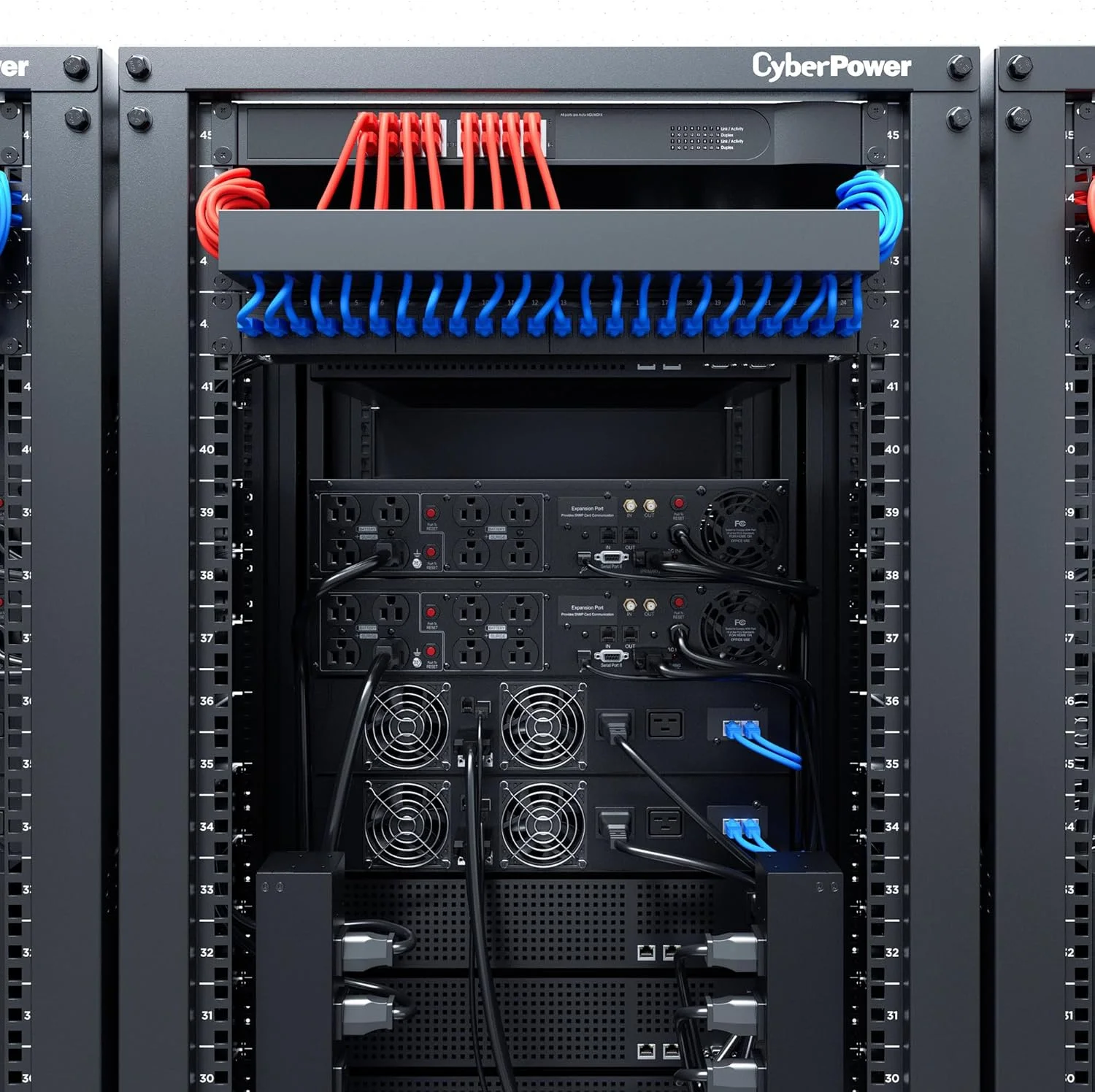 سیستم یو پی اس هوشمند ال سی دی CyberPower OR1500LCDRT2U، 1500VA/900W، 8 خروجی، AVR، رک/تاور 2U