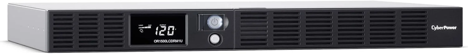 سیستم یو پی اس هوشمند ال سی دی سایبرپاور مدل OR1500LCDRM1U با ظرفیت 1500VA - توان 1500VA/900W - دارای 6 خروجی NEMA 5-15R - محافظت از باتری و نوسانات برق - دارای سیستم AVR - طراحی 1U مناسب رک - رنگ مشکی