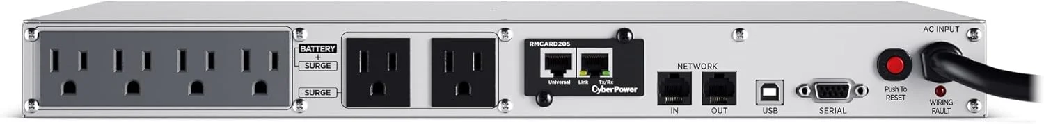 سیستم یو پی اس هوشمند ال سی دی سایبرپاور مدل OR1500LCDRM1U با ظرفیت 1500VA - توان 1500VA/900W - دارای 6 خروجی NEMA 5-15R - محافظت از باتری و نوسانات برق - دارای سیستم AVR - طراحی 1U مناسب رک - رنگ مشکی سیستم یو پی اس هوشمند ال سی دی سایبرپاور مدل OR1500LCDRM1U با ظرفیت 1500VA - توان 1500VA/900W - دارای 6 خروجی NEMA 5-15R - محافظت از باتری و نوسانات برق - دارای سیستم AVR - طراحی 1U مناسب رک - رنگ مشکی