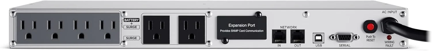 سیستم یو پی اس هوشمند ال سی دی CyberPower OR1000LCDRM1U - 1000VA/600W - 3 دقیقه در بار کامل - 4 عدد NEMA 5-15R - محافظت شده با باتری/محافظت در برابر نوسانات برق_ 2 عدد NEMA 5-15R - محافظت در برابر نوسانات برق سیستم یو پی اس هوشمند ال سی دی CyberPower OR1000LCDRM1U - 1000VA/600W - 3 دقیقه در بار کامل - 4 عدد NEMA 5-15R - محافظت شده با باتری/محافظت در برابر نوسانات برق_ 2 عدد NEMA 5-15R - محافظت در برابر نوسانات برق