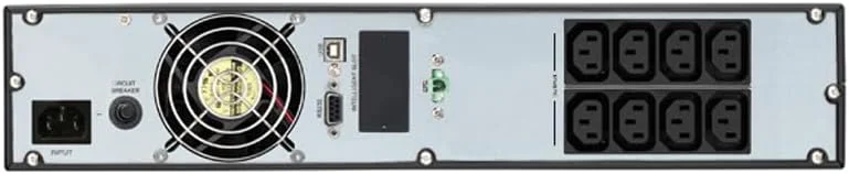 یو پی اس تکنوور EVO DSP PLUS 2,400 RACK TOWER - توان 2,400 ولت آمپر PF 0.9. تکنولوژی آنلاین (VFI) DSP، بازدهی 94٪، ورودی/خروجی 230 / 230Vac 50 / 60Hz، خروجی سوکت های IEC