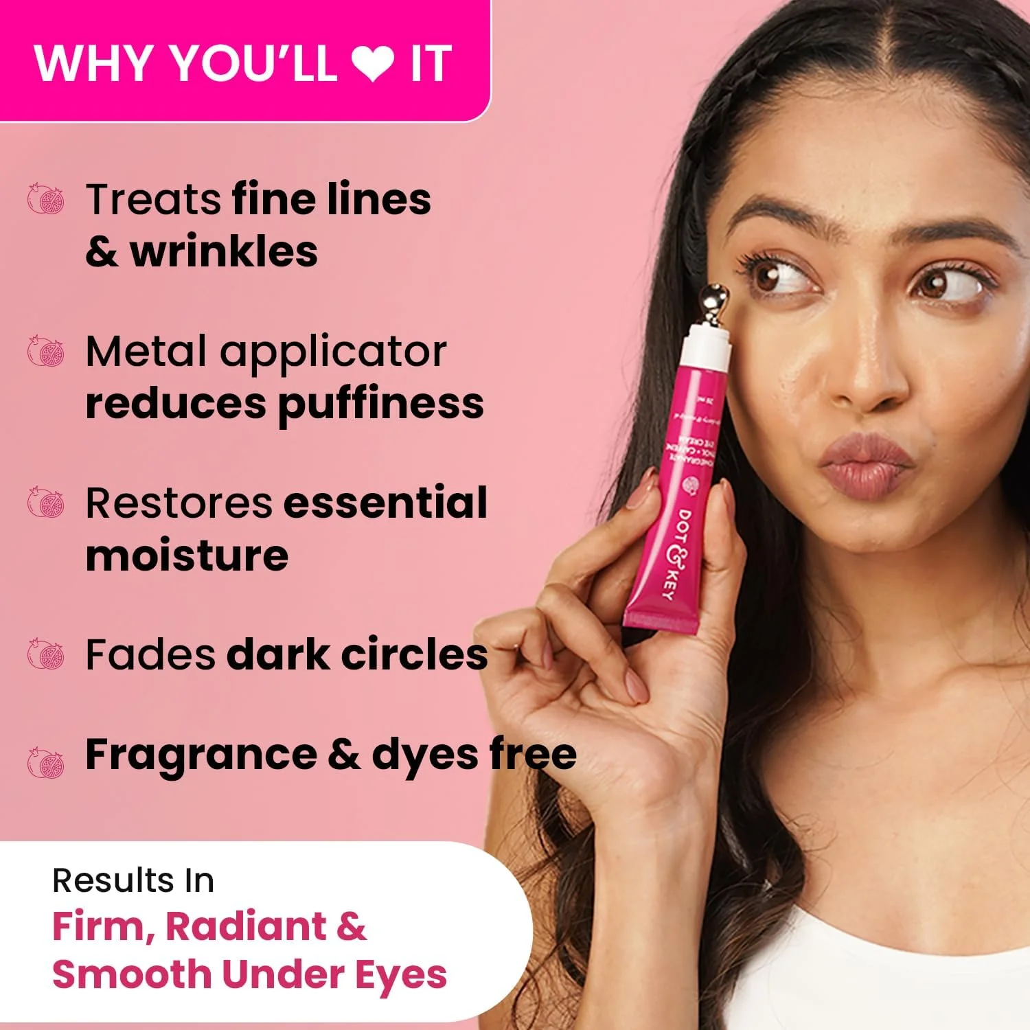 کرم دور چشم انار و رتینول + کافئین دات اند کی - 20 میلی لیتر کرم دور چشم انار و رتینول + کافئین دات اند کی - 20 میلی لیتر