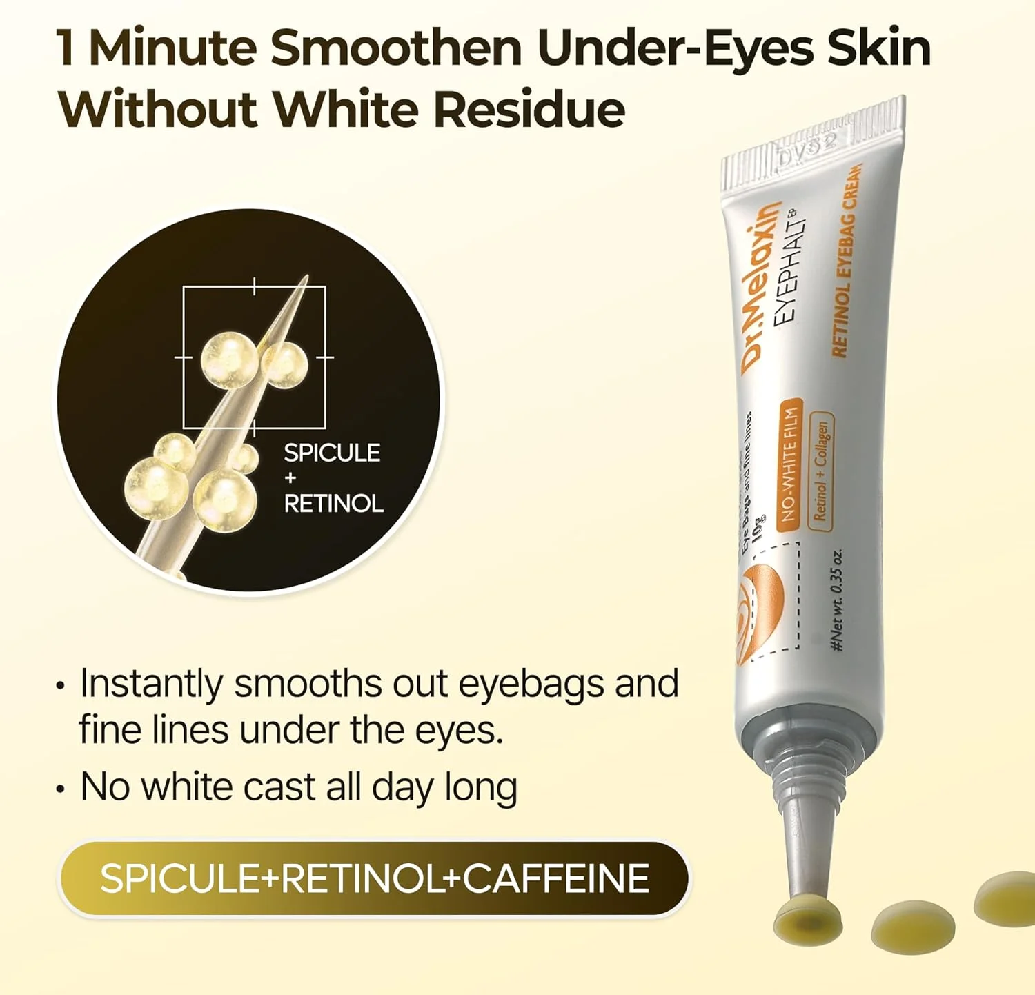 کرم دور چشم رتینول دکتر ملاکسین برای پف، حلقه های تیره و خطوط ریز، چروک، مرطوب کننده ضد پیری زیر چشم حاوی نیاسینامید و سرامید، مناسب برای آرایش، مراقبت از پوست کره ای کرم دور چشم رتینول دکتر ملاکسین برای پف، حلقه های تیره و خطوط ریز، چروک، مرطوب کننده ضد پیری زیر چشم حاوی نیاسینامید و سرامید، مناسب برای آرایش، مراقبت از پوست کره ای