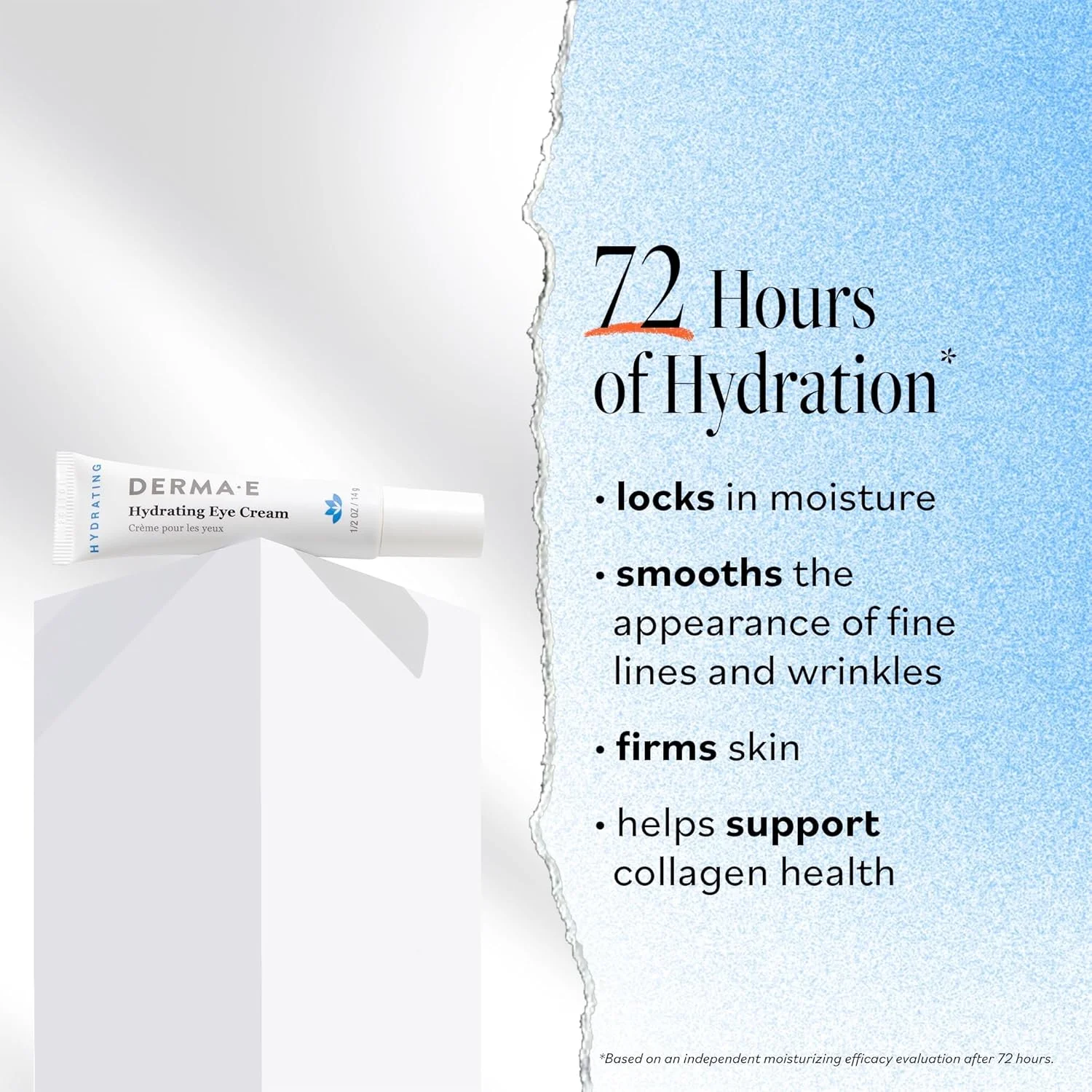 کرم دور چشم آبرسان حاوی هیالورونیک اسید Derma E، حجم 14 گرم کرم دور چشم آبرسان حاوی هیالورونیک اسید Derma E، حجم 14 گرم