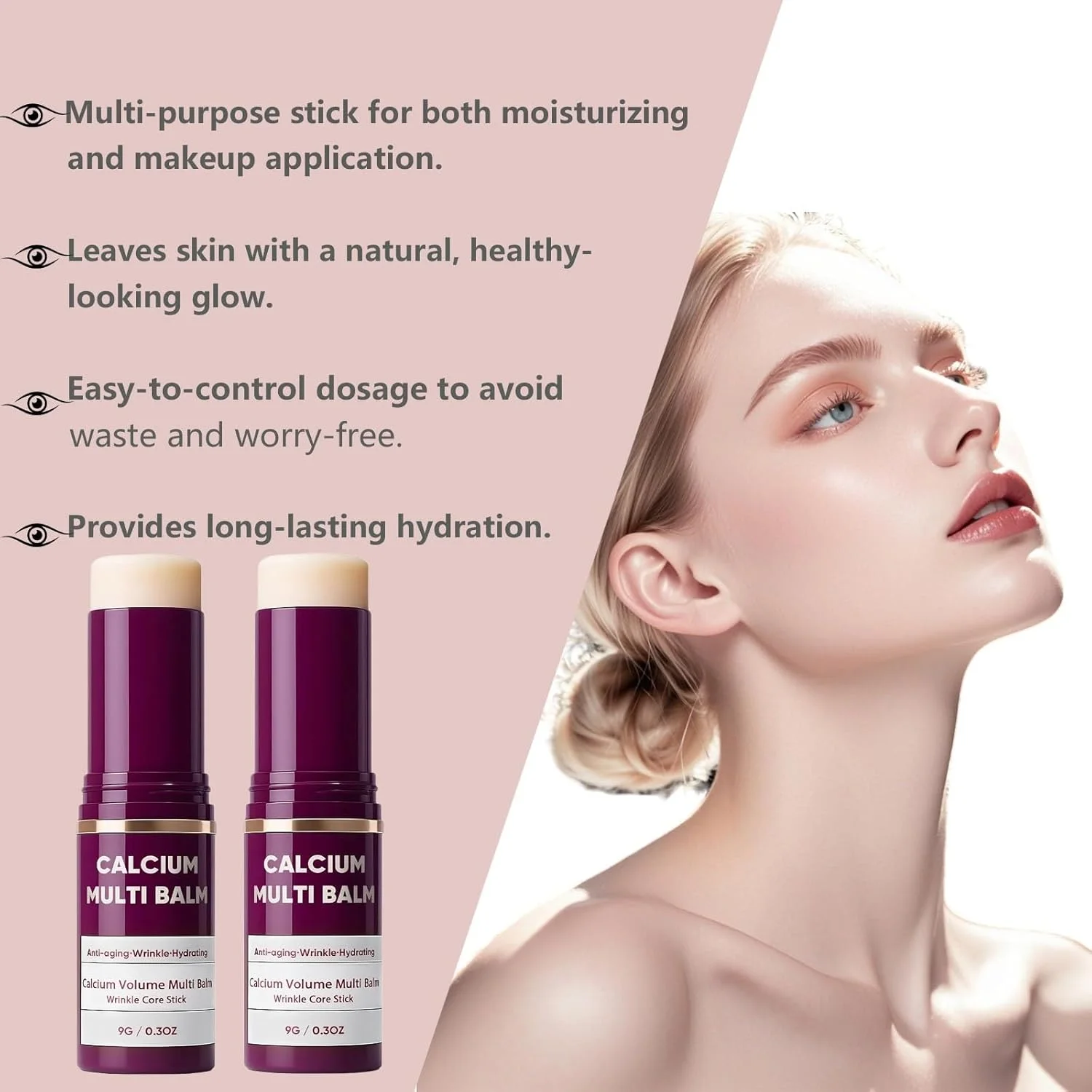 بالم چند منظوره کلسیم، بالم حجم دهنده کلسیم، استیک ضد چروک، استیک مرطوب کننده کلاژن، ضد پیری، آبرسان، بالم های آبرسان و سفت کننده، مناسب برای چشم، گردن، صورت (2 عدد) بالم چند منظوره کلسیم، بالم حجم دهنده کلسیم، استیک ضد چروک، استیک مرطوب کننده کلاژن، ضد پیری، آبرسان، بالم های آبرسان و سفت کننده، مناسب برای چشم، گردن، صورت (2 عدد)