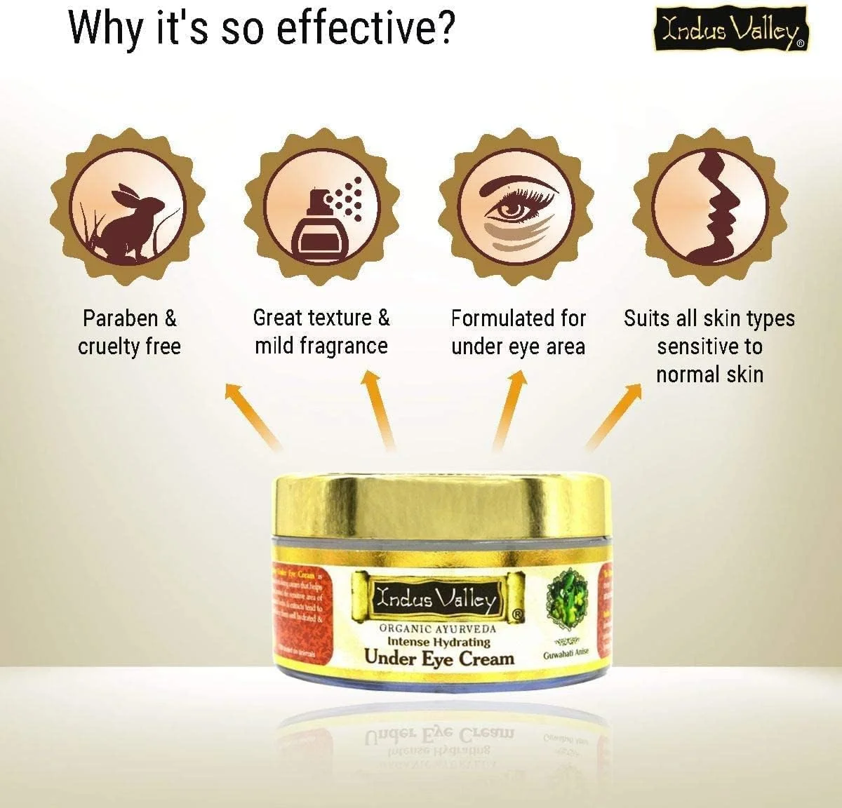 کرم دور چشم آبرسان قوی آیورودا ایندوس ولی، دارای گواهی حلال و ارگانیک، از بین برنده تیرگی دور چشم کرم دور چشم آبرسان قوی آیورودا ایندوس ولی، دارای گواهی حلال و ارگانیک، از بین برنده تیرگی دور چشم