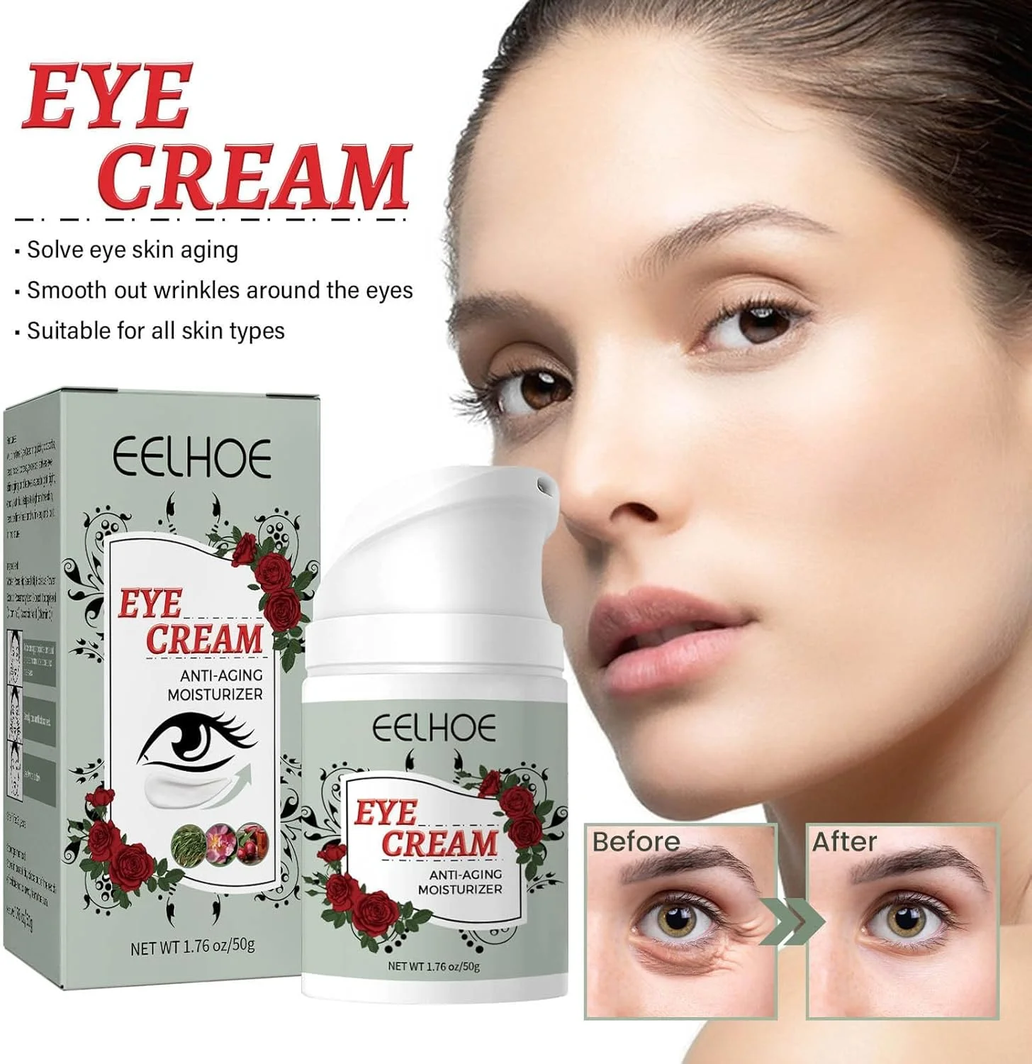 کرم دور چشم ضد پیری، کاهش دهنده چین و چروک، پف زیر چشم، کیسه ها و حلقه های تیره، فرمول مرطوب کننده با مواد طبیعی، بهبود خشکی پوست، صاف کننده خطوط ریز، روشن کننده ناحیه چشم کرم دور چشم ضد پیری، کاهش دهنده چین و چروک، پف زیر چشم، کیسه ها و حلقه های تیره، فرمول مرطوب کننده با مواد طبیعی، بهبود خشکی پوست، صاف کننده خطوط ریز، روشن کننده ناحیه چشم