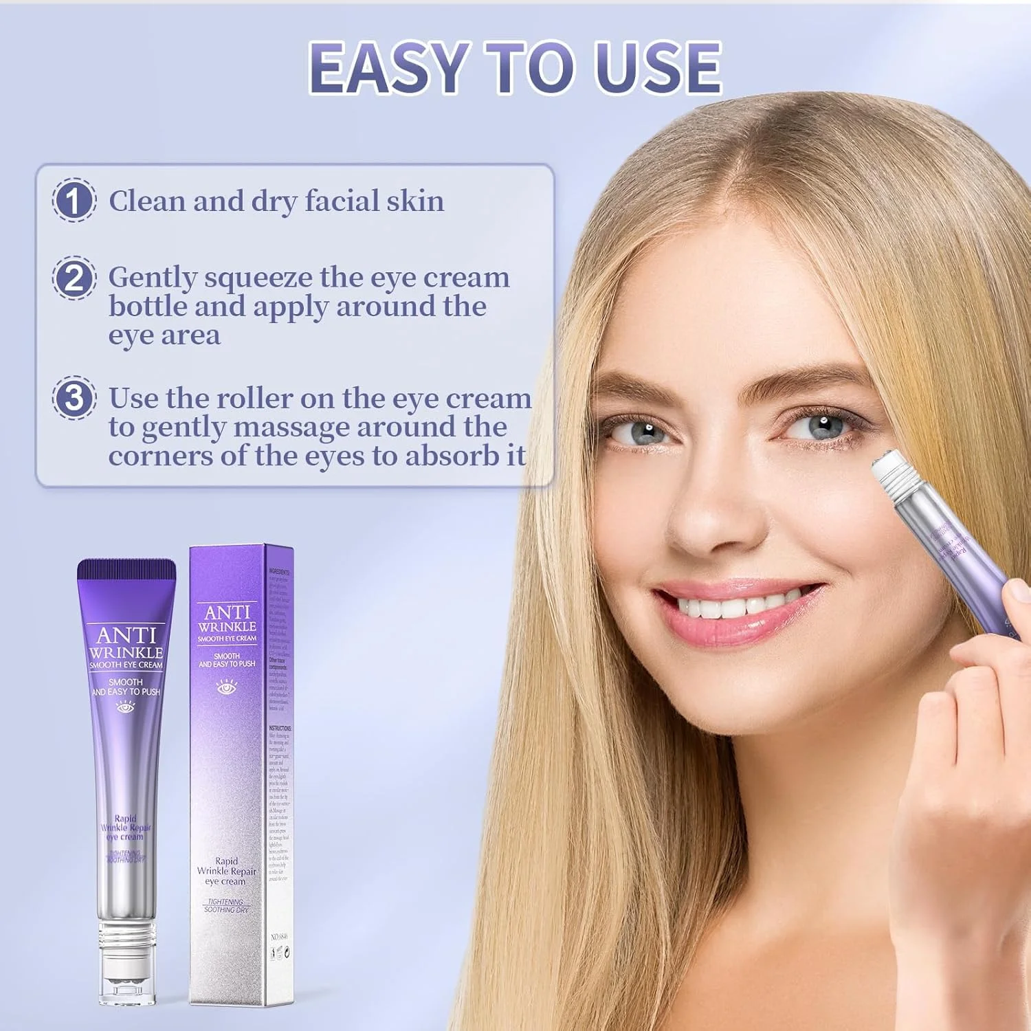 کرم دور چشم رتینول با توپ ماساژور، درمان ضد پیری دور چشم، کاهش تیرگی، پف، خطوط ریز و چین و چروک، سفت کننده و آبرسان ناحیه زیر چشم، شاداب کننده چشم های خسته، درخشش جوانی کرم دور چشم رتینول با توپ ماساژور، درمان ضد پیری دور چشم، کاهش تیرگی، پف، خطوط ریز و چین و چروک، سفت کننده و آبرسان ناحیه زیر چشم، شاداب کننده چشم های خسته، درخشش جوانی