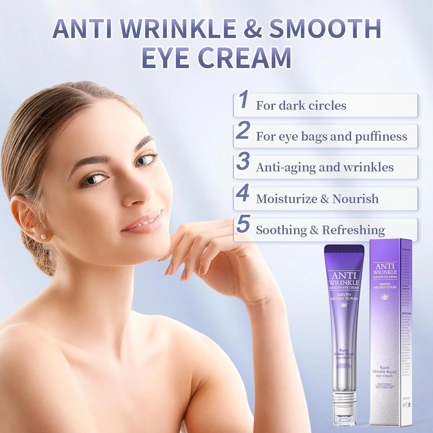 کرم دور چشم رتینول با توپ ماساژور، درمان ضد پیری دور چشم، کاهش تیرگی، پف، خطوط ریز و چین و چروک، سفت کننده و آبرسان ناحیه زیر چشم، شاداب کننده چشم های خسته، درخشش جوانی کرم دور چشم رتینول با توپ ماساژور، درمان ضد پیری دور چشم، کاهش تیرگی، پف، خطوط ریز و چین و چروک، سفت کننده و آبرسان ناحیه زیر چشم، شاداب کننده چشم های خسته، درخشش جوانی