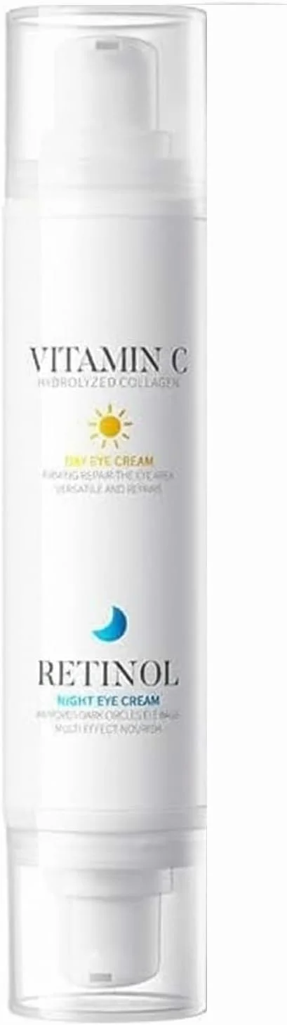 کرم دور چشم ویتامین C + کرم دور چشم رتینول، روز و شب برای سیاهی و پف زیر چشم، ضد چروک و ضد پیری، جلوگیری از پف کردگی و کیسه زیر چشم، آبرسان، احیا کننده و روشن کننده کرم دور چشم ویتامین C + کرم دور چشم رتینول، روز و شب برای سیاهی و پف زیر چشم، ضد چروک و ضد پیری، جلوگیری از پف کردگی و کیسه زیر چشم، آبرسان، احیا کننده و روشن کننده