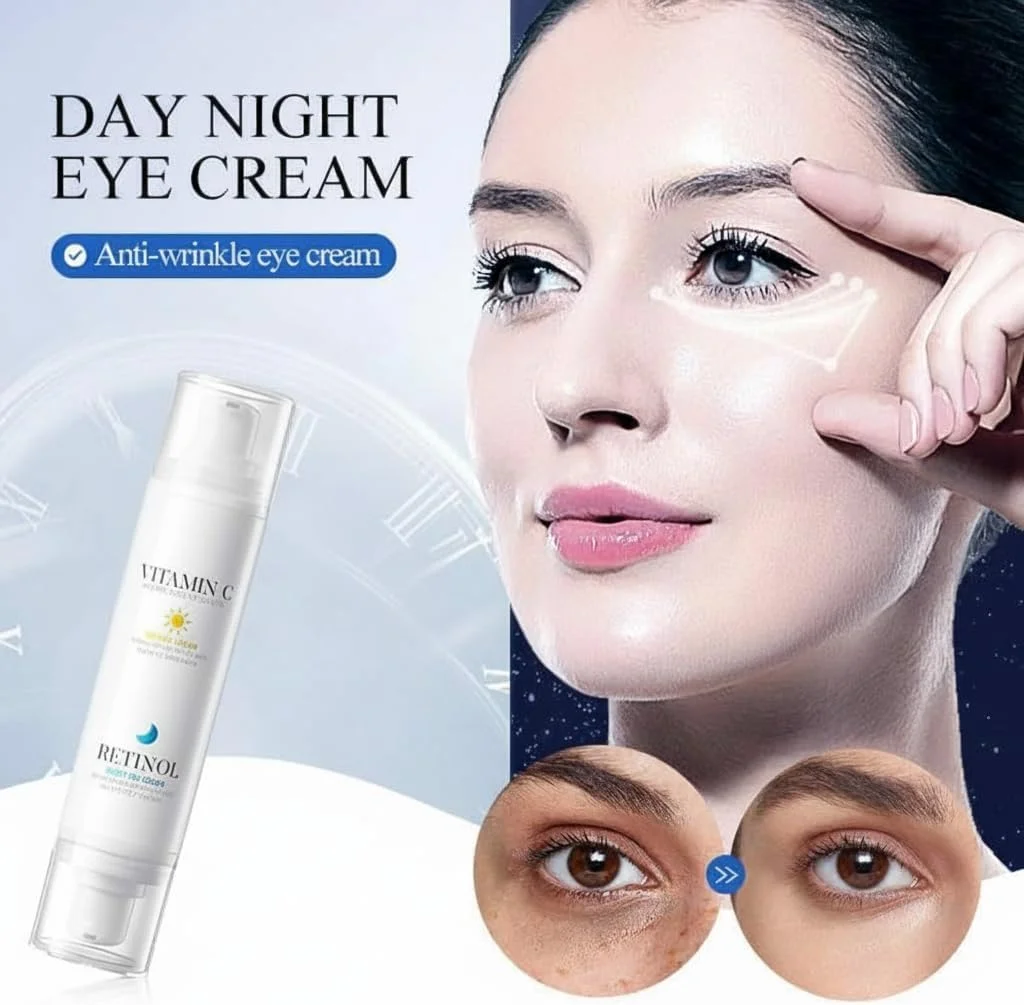 کرم دور چشم ویتامین C + کرم دور چشم رتینول، روز و شب برای سیاهی و پف زیر چشم، ضد چروک و ضد پیری، جلوگیری از پف کردگی و کیسه زیر چشم، آبرسان، احیا کننده و روشن کننده کرم دور چشم ویتامین C + کرم دور چشم رتینول، روز و شب برای سیاهی و پف زیر چشم، ضد چروک و ضد پیری، جلوگیری از پف کردگی و کیسه زیر چشم، آبرسان، احیا کننده و روشن کننده