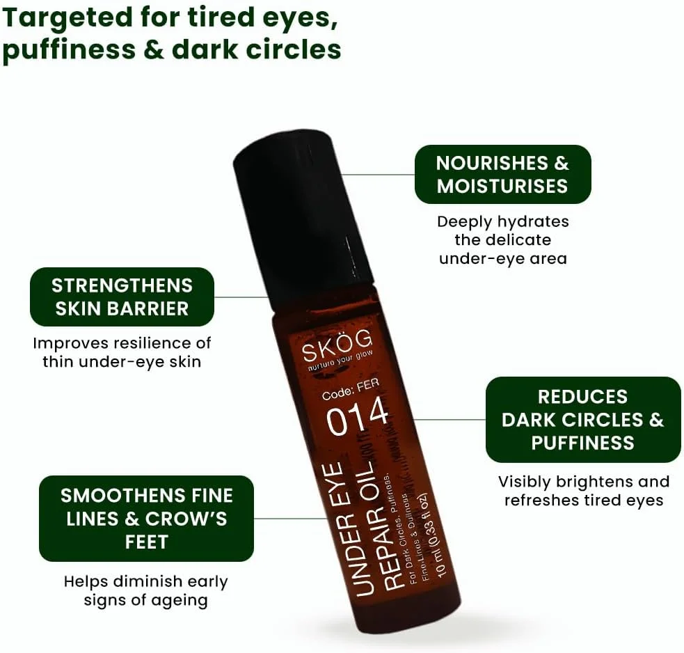 روغن ترمیم کننده دور چشم SKOG | حاوی روغن سیب زمینی و ویتامین E | کاهش تیرگی و پف | احیا کننده پوست دور چشم برای انواع پوست (10 میلی لیتر، بسته 1 عددی) روغن ترمیم کننده دور چشم SKOG | حاوی روغن سیب زمینی و ویتامین E | کاهش تیرگی و پف | احیا کننده پوست دور چشم برای انواع پوست (10 میلی لیتر، بسته 1 عددی)
