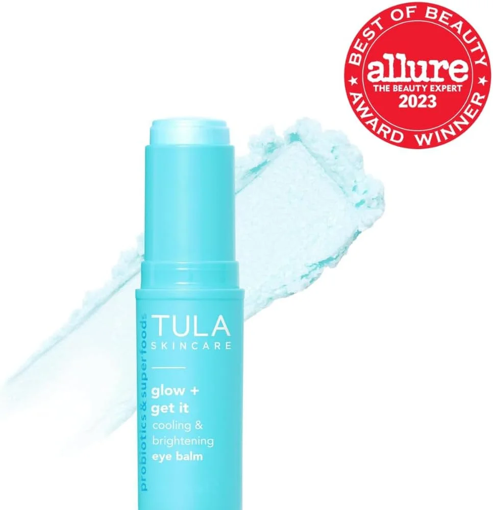بالم دور چشم خنک کننده و روشن کننده TULA Probiotic Skin Care Glow & Get It | درمان تیرگی دور چشم، آبرسانی فوری و روشن کننده ناحیه زیر چشم، قابل حمل و ایده آل برای استفاده در حال حرکت | 10 گرم بالم دور چشم خنک کننده و روشن کننده TULA Probiotic Skin Care Glow & Get It | درمان تیرگی دور چشم، آبرسانی فوری و روشن کننده ناحیه زیر چشم، قابل حمل و ایده آل برای استفاده در حال حرکت | 10 گرم
