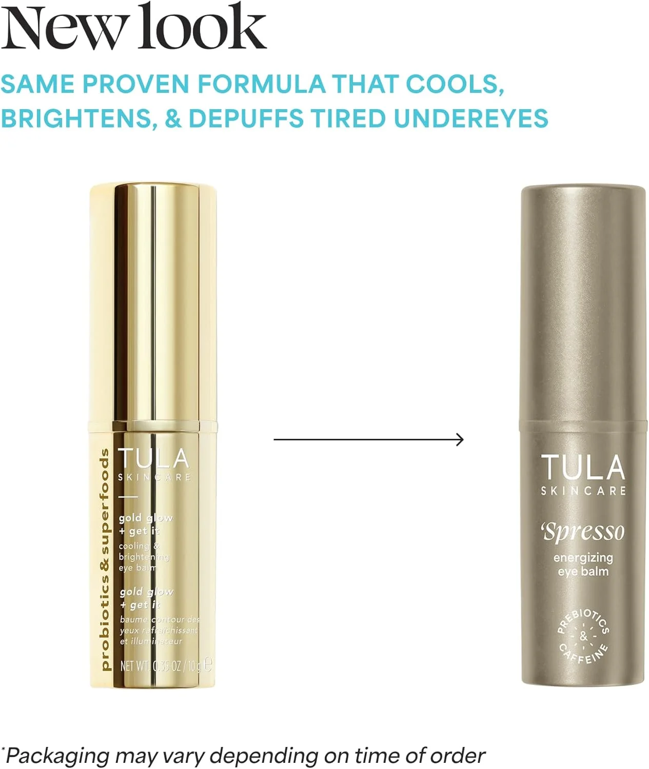 بالم دور چشم طلایی TULA Skin Care - درمان تیرگی دور چشم، آبرسانی و روشن کننده فوری ناحیه زیر چشم، قابل حمل و ایده آل برای استفاده در حرکت، 10 گرم. بالم دور چشم طلایی TULA Skin Care - درمان تیرگی دور چشم، آبرسانی و روشن کننده فوری ناحیه زیر چشم، قابل حمل و ایده آل برای استفاده در حرکت، 10 گرم.