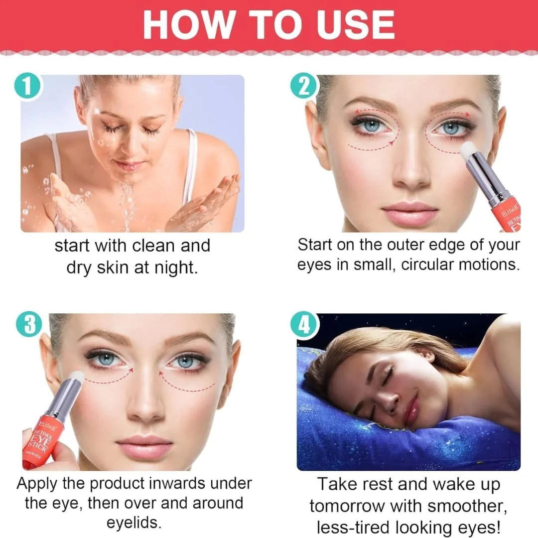 کرم دور چشم رتینول SWEI، استیک دور چشم رتینول برای سیاهی و پف، کرم ضد پیری دور چشم با اسید هیالورونیک، بالم زیر چشم برای سیاهی دور چشم، صاف کننده خطوط ریز و آبرسان ناحیه چشم کرم دور چشم رتینول SWEI، استیک دور چشم رتینول برای سیاهی و پف، کرم ضد پیری دور چشم با اسید هیالورونیک، بالم زیر چشم برای سیاهی دور چشم، صاف کننده خطوط ریز و آبرسان ناحیه چشم