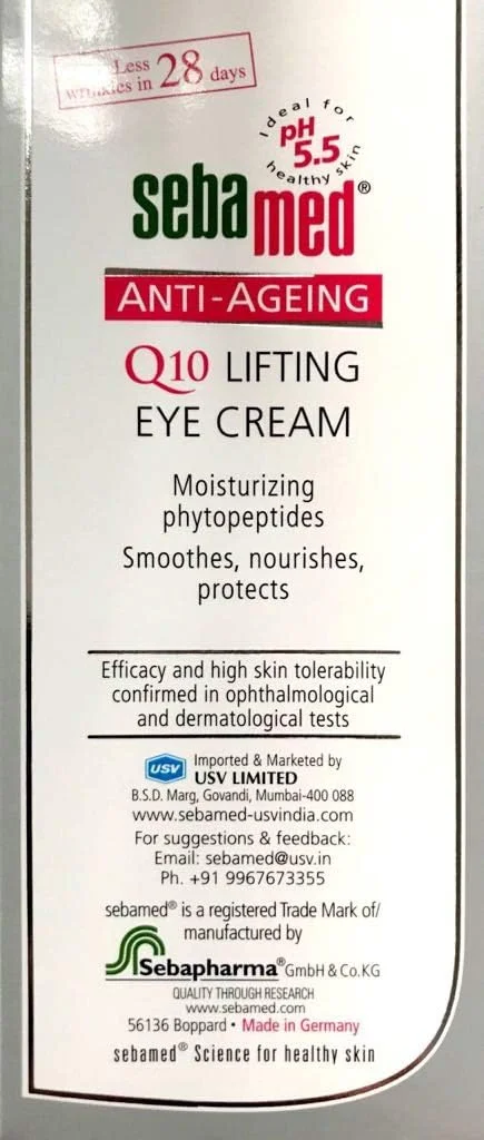 کرم دور چشم سفت کننده و ضد پیری Q10 سبامد کرم دور چشم سفت کننده و ضد پیری Q10 سبامد