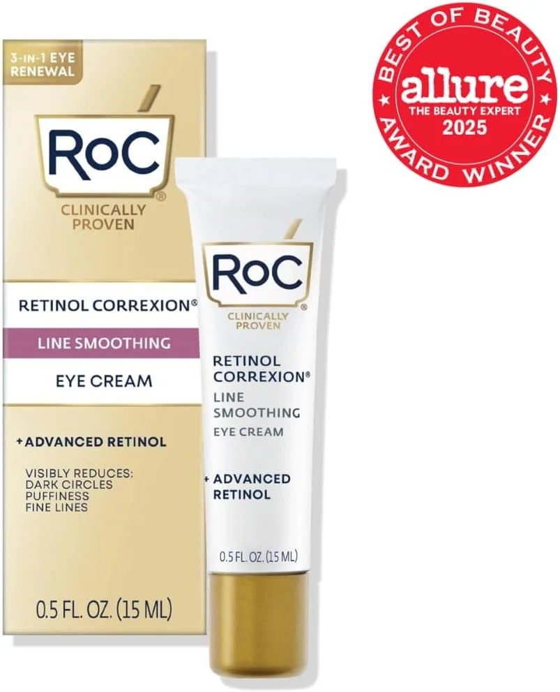 کرم دور چشم ضد پیری RoC Retinol Correxion برای چروک، خطوط پنجه کلاغی، تیرگی و پف کردگی، 15 میلی لیتر کرم دور چشم ضد پیری RoC Retinol Correxion برای چروک، خطوط پنجه کلاغی، تیرگی و پف کردگی، 15 میلی لیتر