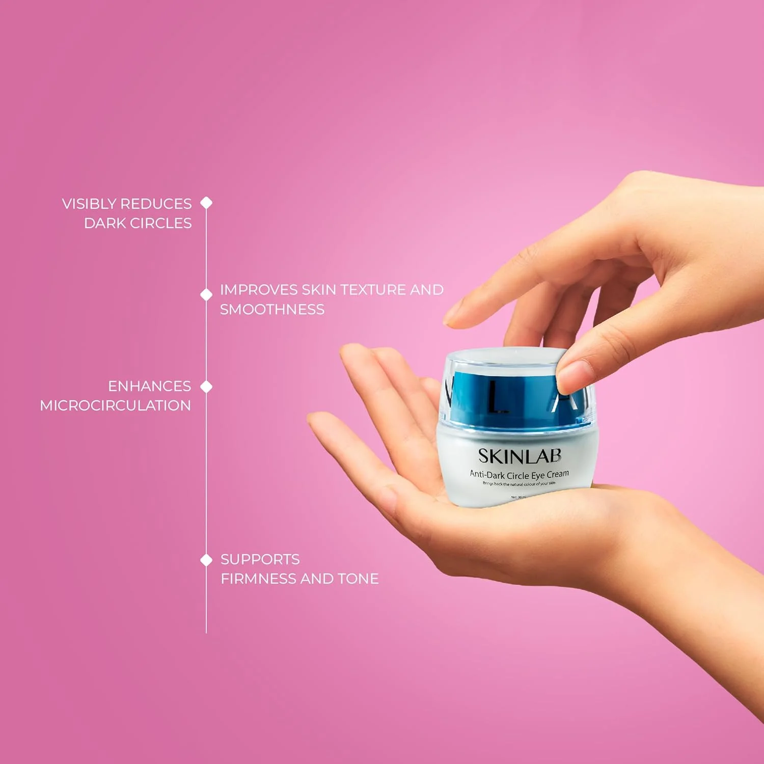 کرم دور چشم ضد تیرگی SKINLAB حاوی ویتامین E و هیالورونیک اسید | ویتامین C | 30 میلی لیتر کرم دور چشم ضد تیرگی SKINLAB حاوی ویتامین E و هیالورونیک اسید | ویتامین C | 30 میلی لیتر