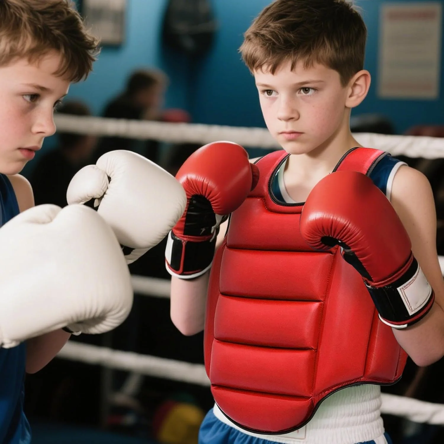 محافظ سینه بوکس - محافظ شکم موی تای کیک بوکسینگ | پد محافظ بدن تنفسی لوازم جانبی تمرین اسپارینگ مسابقات هنرهای رزمی محافظ سینه بوکس - محافظ شکم موی تای کیک بوکسینگ | پد محافظ بدن تنفسی لوازم جانبی تمرین اسپارینگ مسابقات هنرهای رزمی