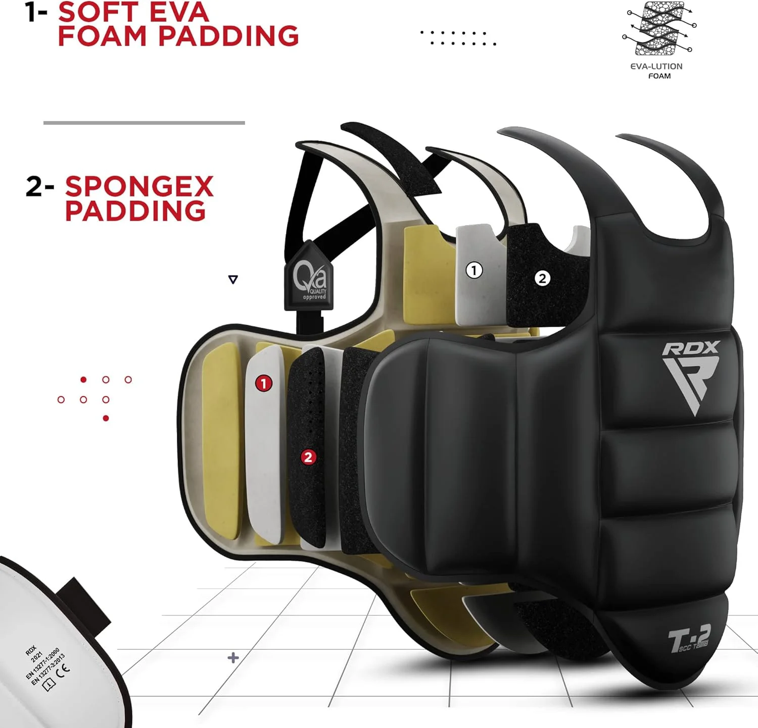 محافظ سینه بوکس RDX دو طرفه، محافظ بدن کیک بوکسینگ MMA موی تای، تمرینات اسپارینگ و ضربات سنگین، محافظ ضربه قابل تنظیم، پد محافظت از دنده و شکم، جلیقه تکواندو TKD محافظ سینه بوکس RDX دو طرفه، محافظ بدن کیک بوکسینگ MMA موی تای، تمرینات اسپارینگ و ضربات سنگین، محافظ ضربه قابل تنظیم، پد محافظت از دنده و شکم، جلیقه تکواندو TKD