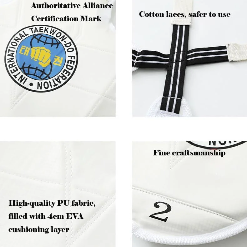 محافظ بدن تکواندو کاراته هنرهای رزمی TKD، محافظ سینه دو طرفه، محافظ شکم برای تمرین محافظ بدن تکواندو کاراته هنرهای رزمی TKD، محافظ سینه دو طرفه، محافظ شکم برای تمرین