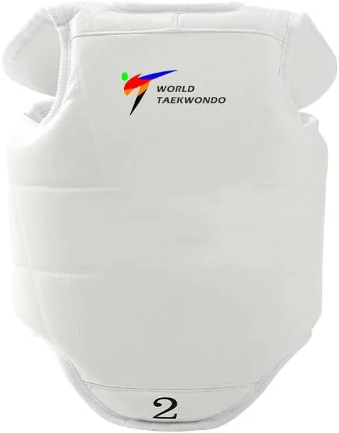 محافظ بدن دو رو تکواندو کاراته هنرهای رزمی TKD، محافظ سینه، محافظ شکم برای تمرین سایز 2