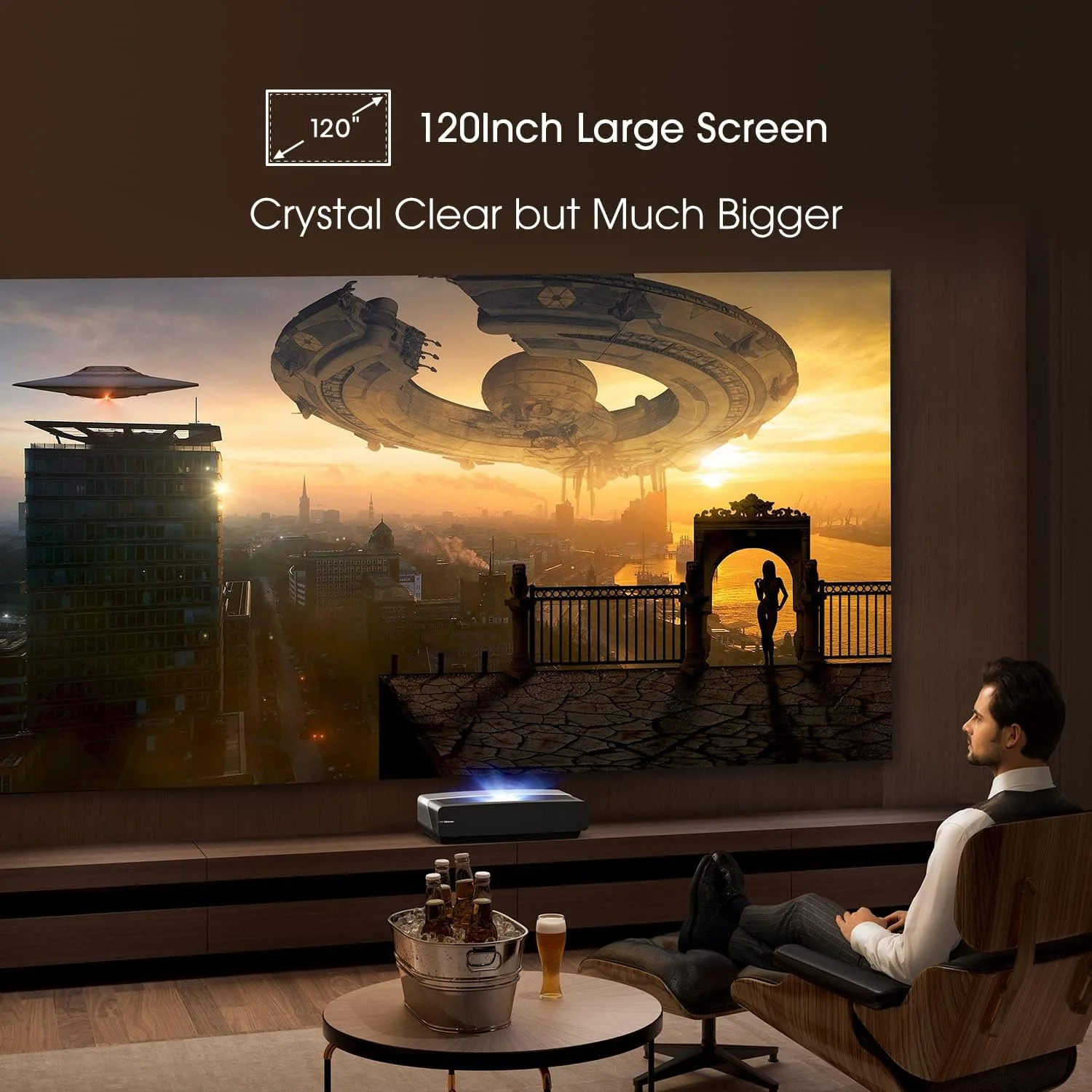 تلویزیون لیزری هوشمند هایسنس 120 اینچ مدل 120L5