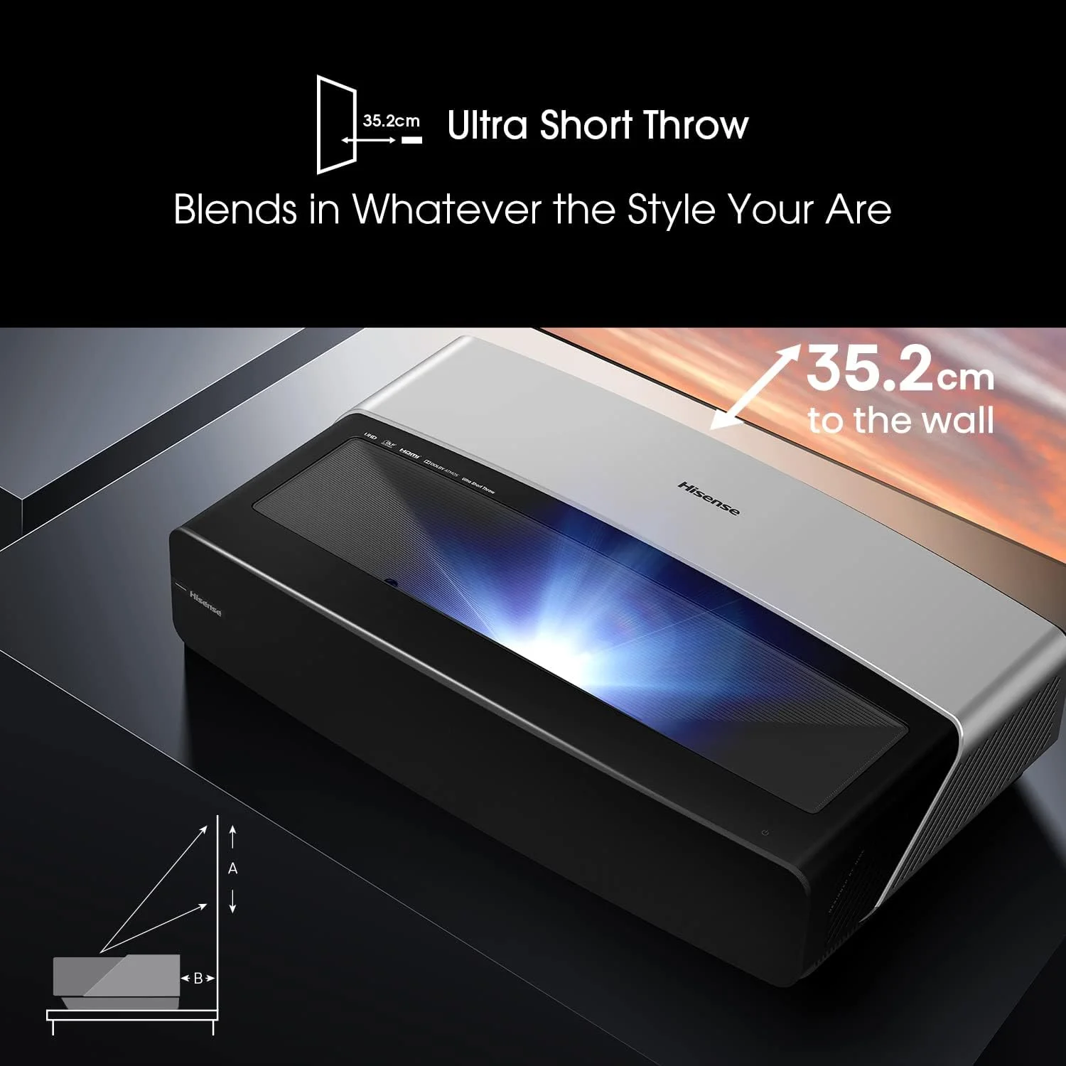 تلویزیون لیزری هوشمند هایسنس 120 اینچ مدل 120L5